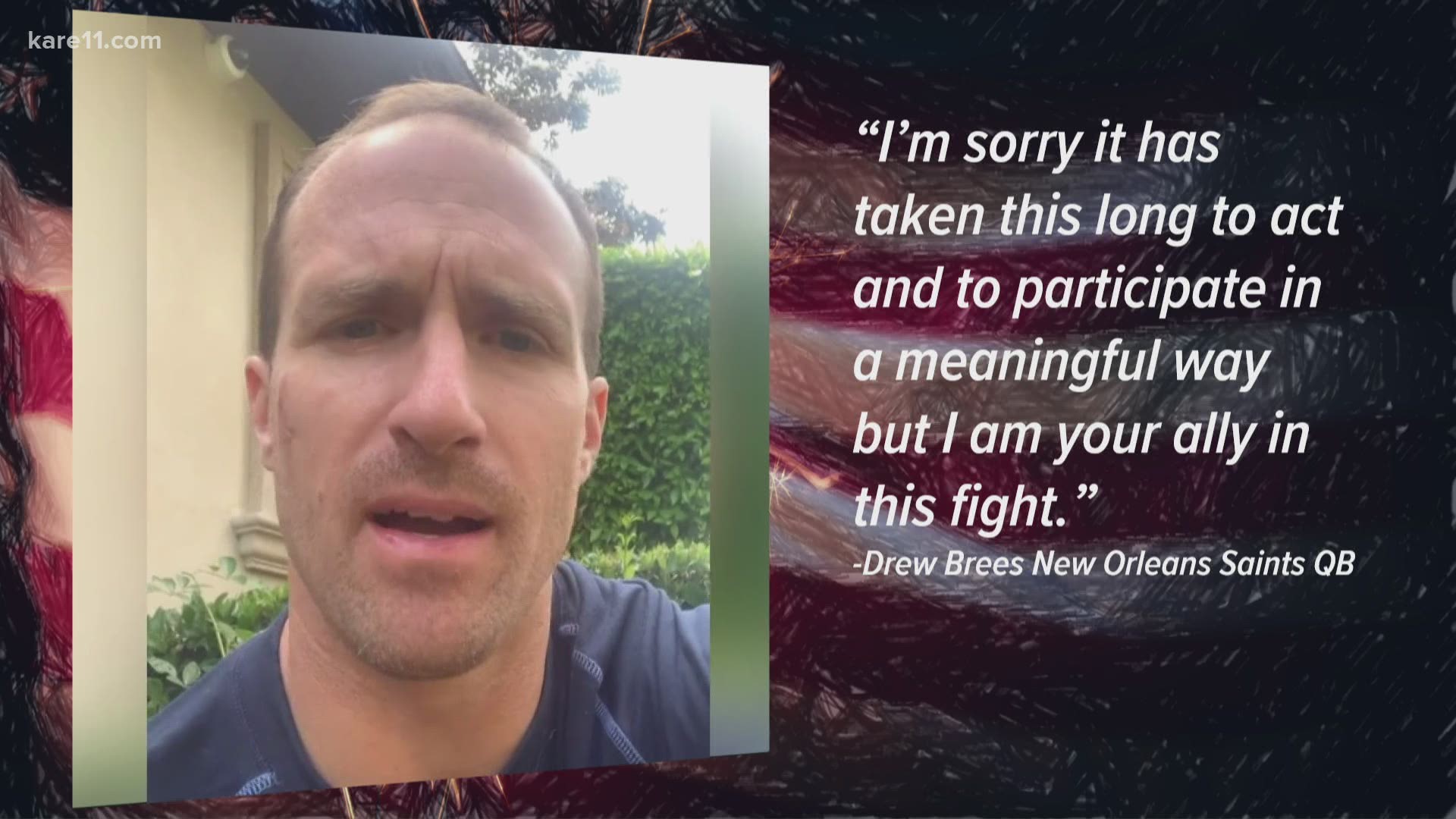 An apology just isn't cutting it for some people, after Saints QB Drew Brees tried to quiet the firestorm ignited by his comments about kneeling during the anthem.