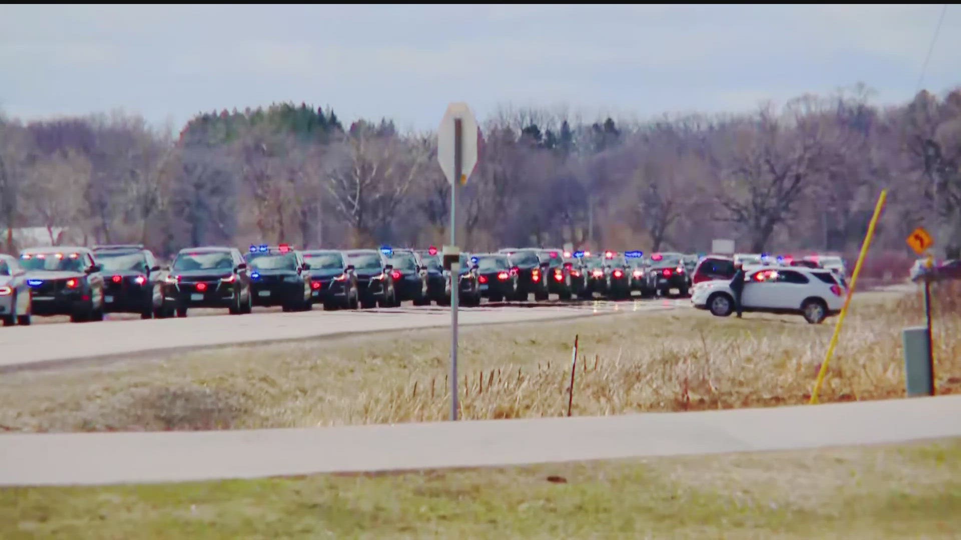 Pope County Deputy Josh Owen was remembered in a funeral service in Glenwood, Minnesota on Saturday, April 22.