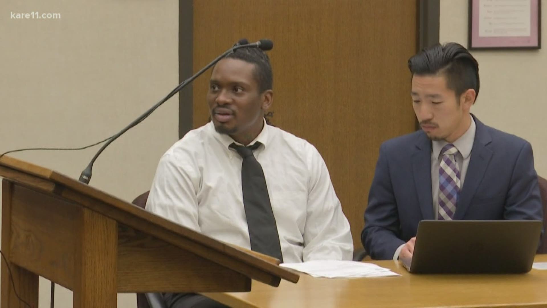 Marquell Johnson maintains his innocence after he was convicted of a Minneapolis drive-by shooting in August.