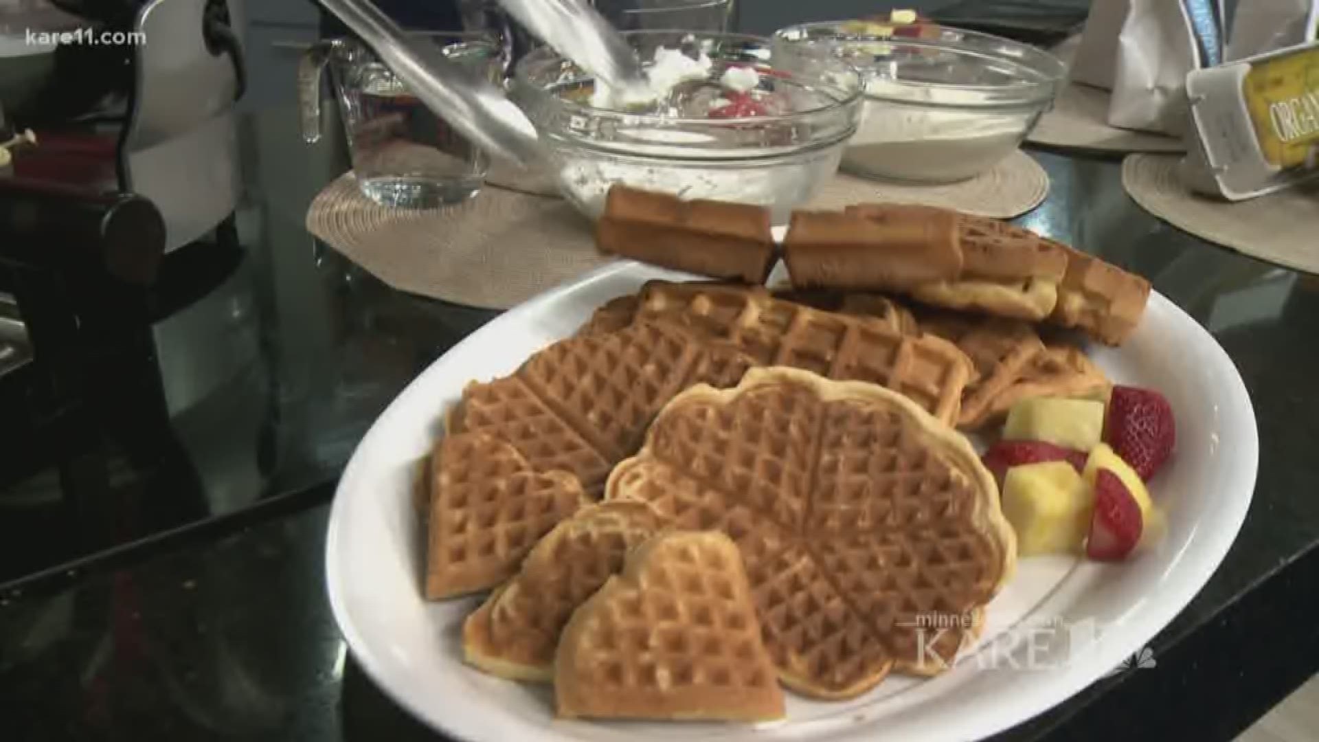 Rachel Perron from Kowalski's shows us how to make the perfect waffles. You can buy the waffle mix and the various flavors of maple syrup that you can buy at your local Kowalski's market,
