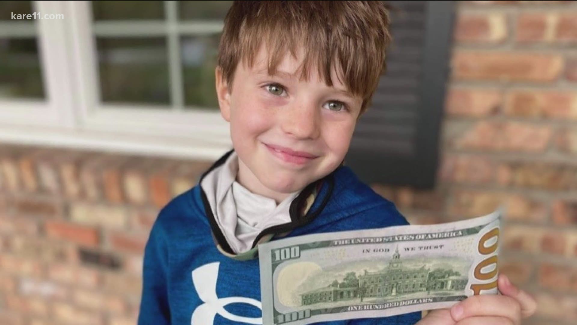 A young boy from Plymouth lost a $100 bill at Target, prompting a group of local moms to step up and help him out.