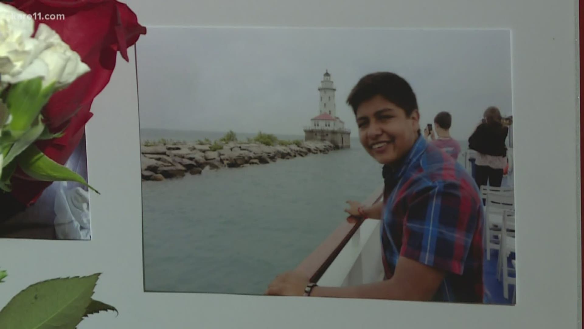 Enzo Herrera Garcia's family says he was shot while downtown with his girlfriend Saturday night.