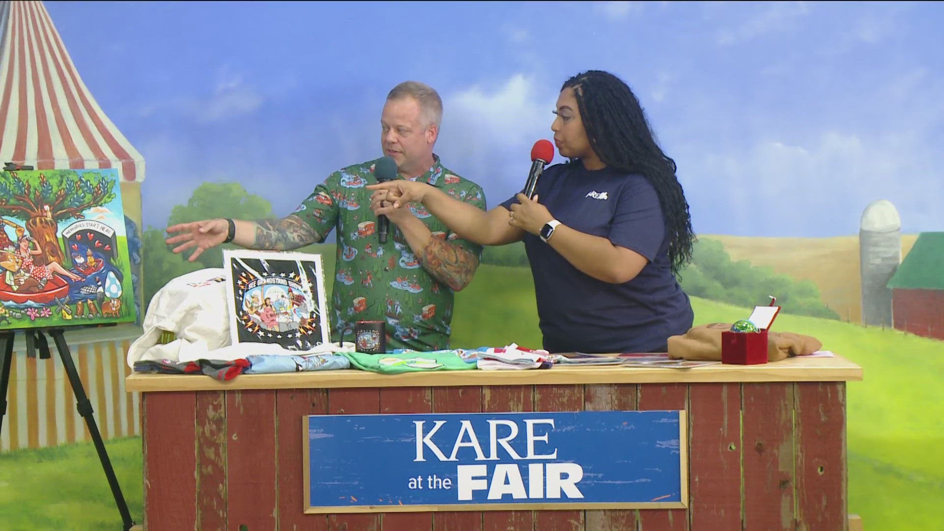 The Minnesota artist showed off his colorful and vibrant paintings at the KARE 11 Barn.