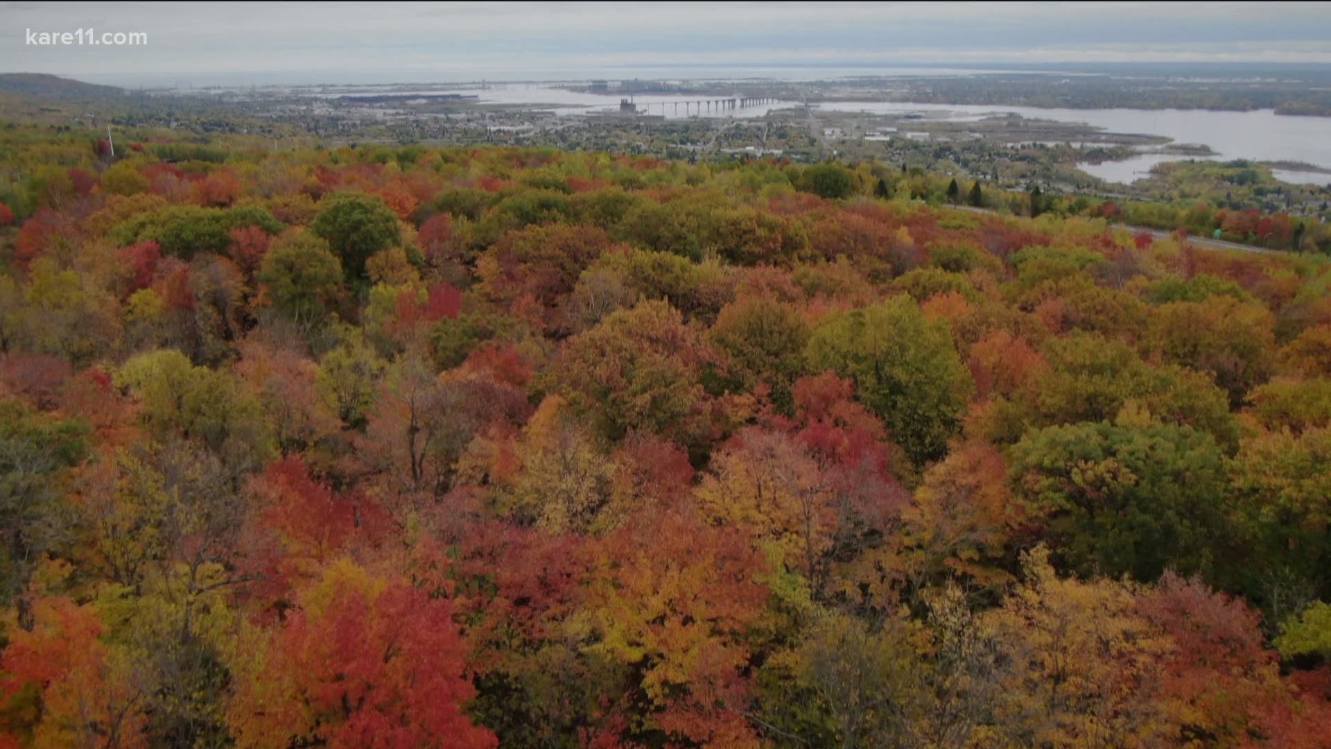 Reporter Sharon Yoo and photojournalist David Porter take to the skies to show us how Mother Nature is showing off at this time of year