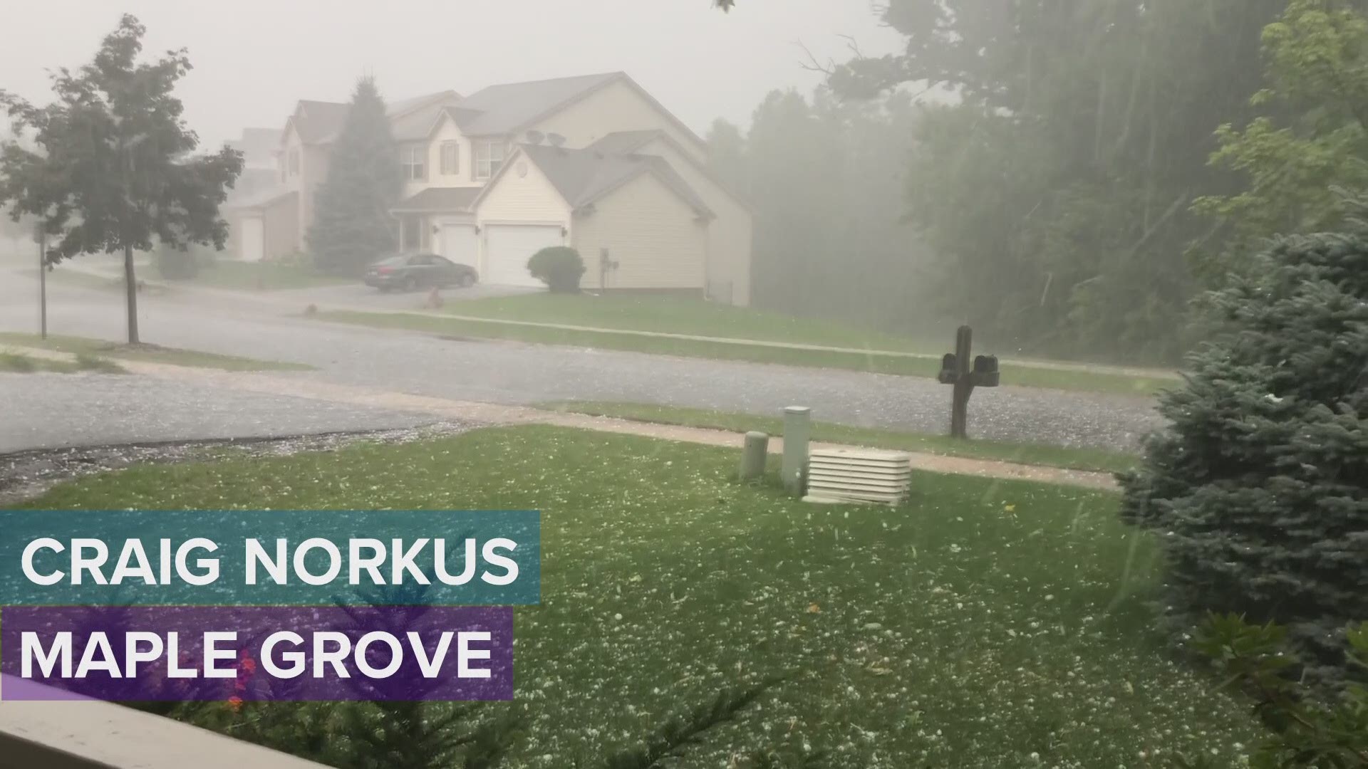 This is what different areas of Minnesota looked like while hail plummeted homes and cars.
