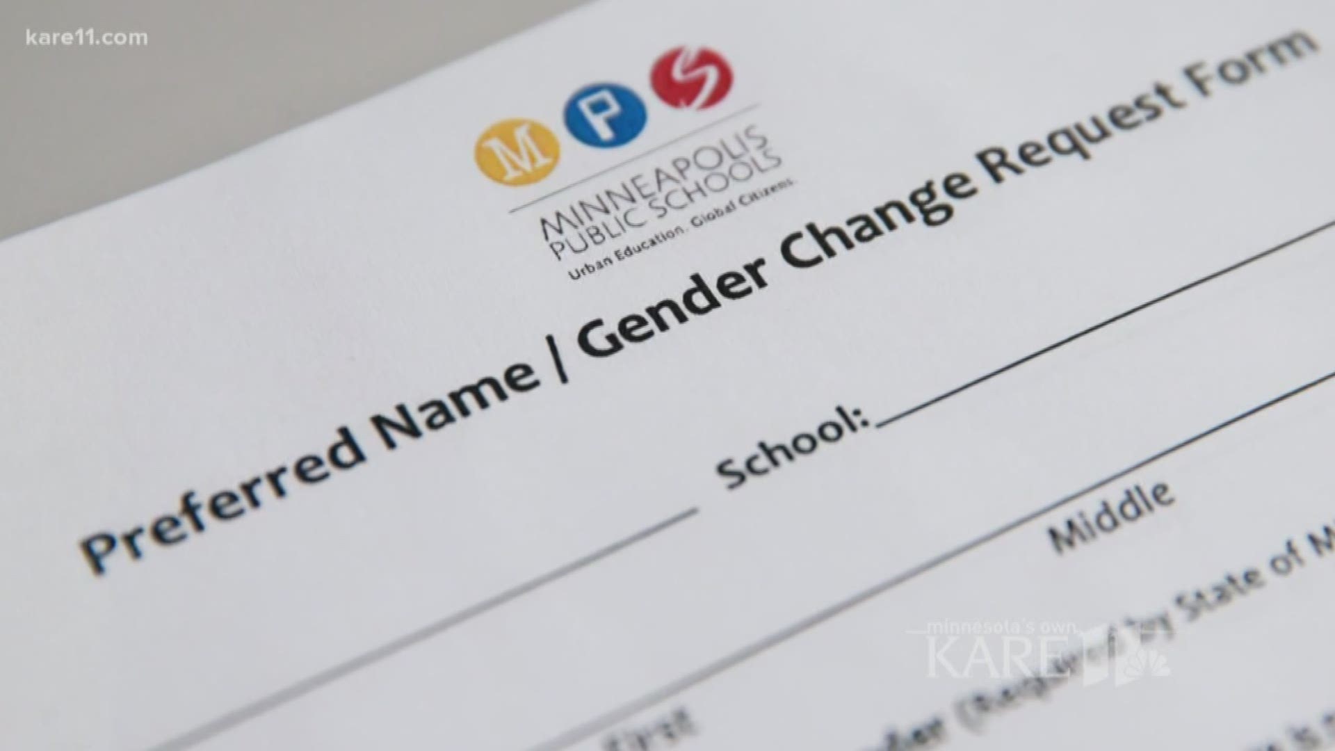 Minneapolis Public Schools have taken a step to be more inclusive of transgender and gender non-conforming students. https://kare11.tv/2HseUdy