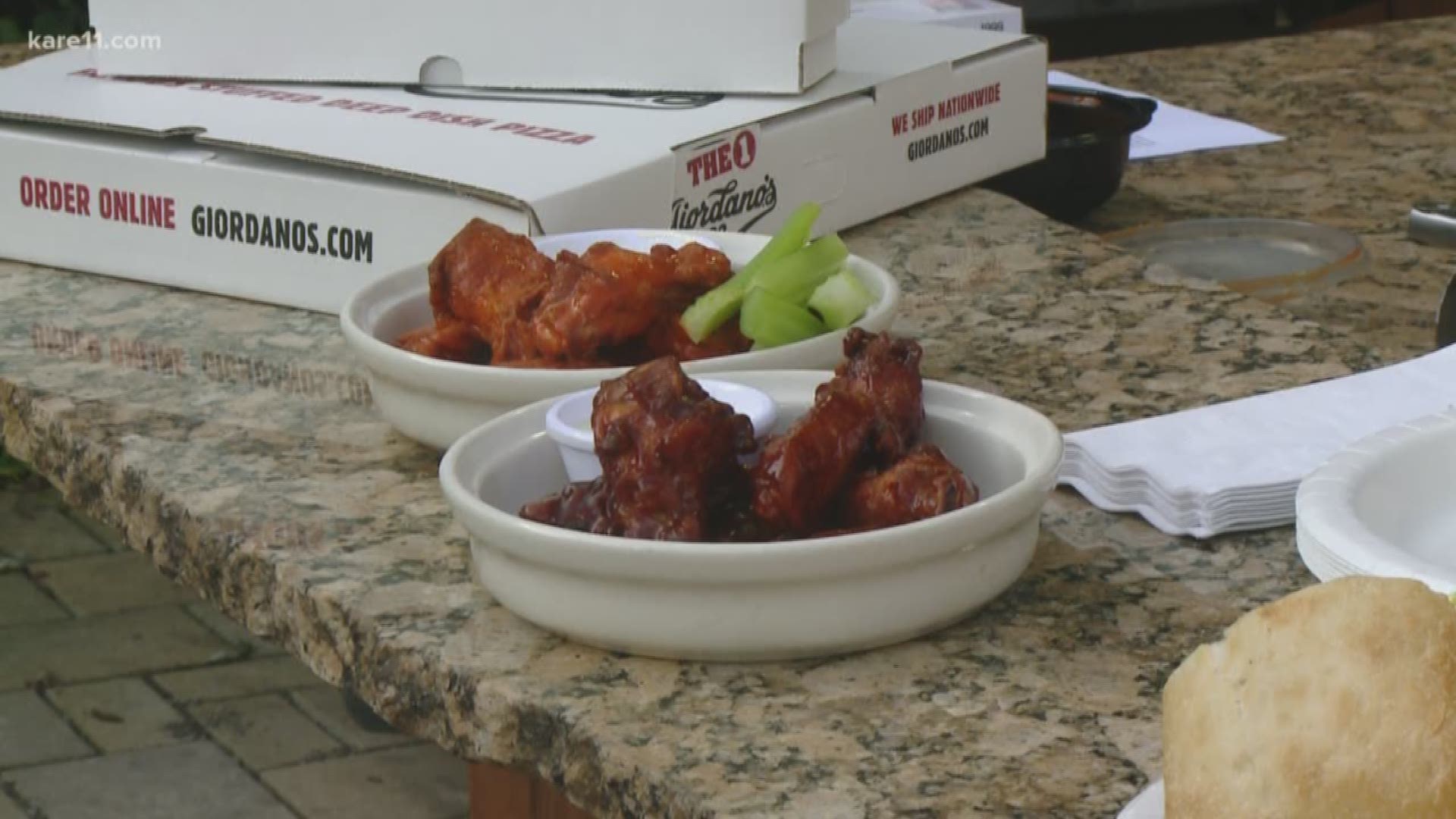 Giordano's known for its pizzas also offers a variety of wings and sandwiches for your next football party.