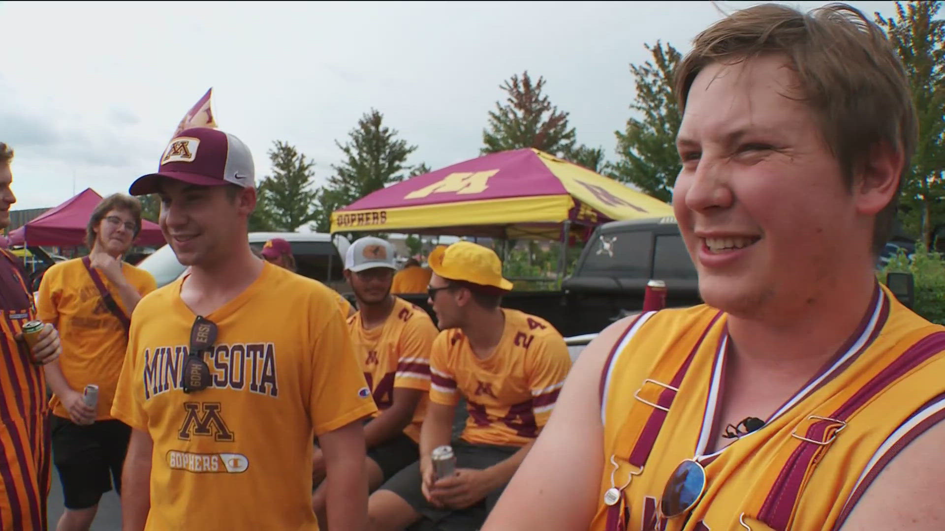 Even though the winds were strong, Gopher fans weathered the storm for their team.