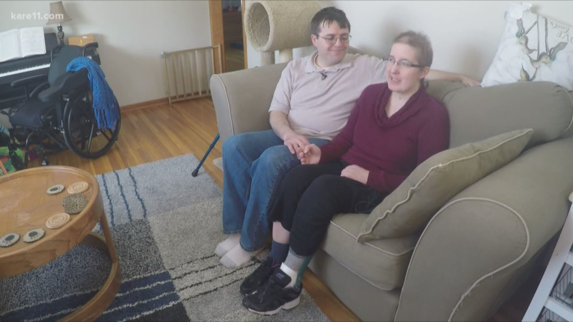 An inspiring husband and wife in Bloomington each survived a brain tumor - but that’s only half their story.