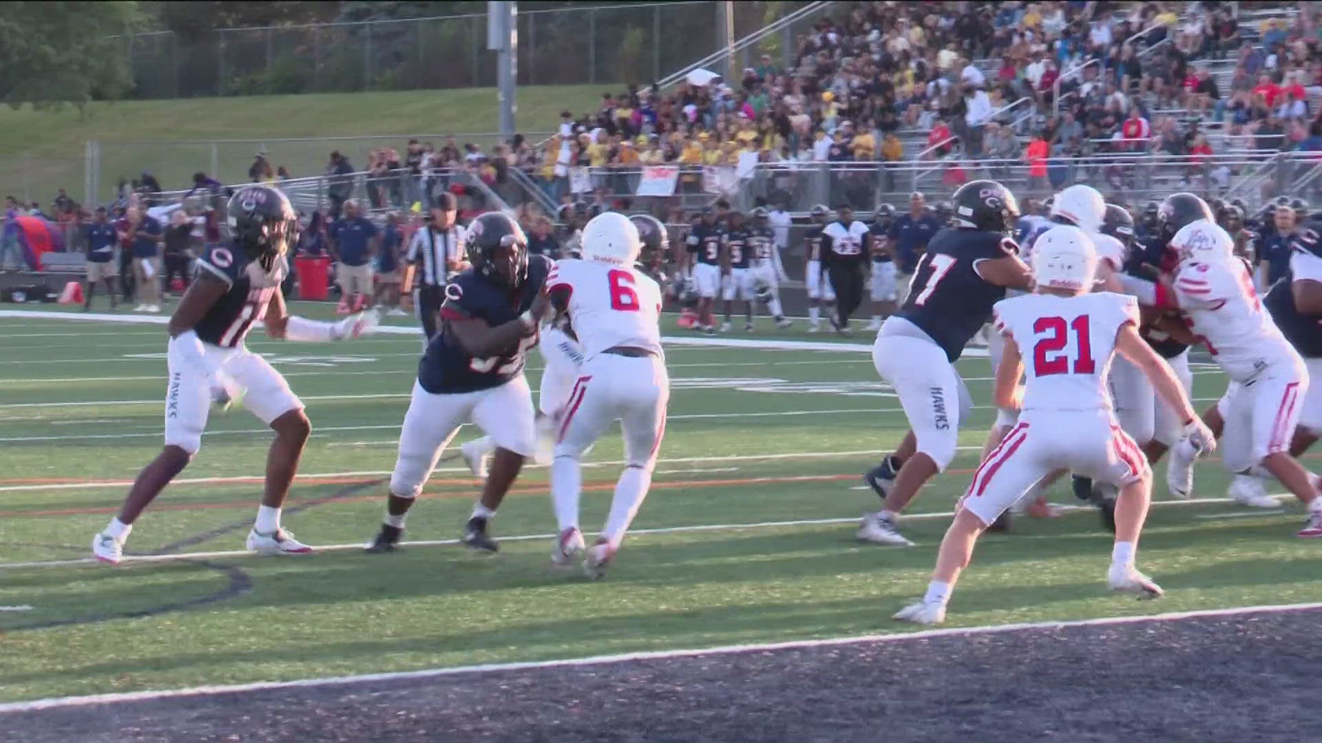 Keep up with the highlights from Friday's high school football matchup!