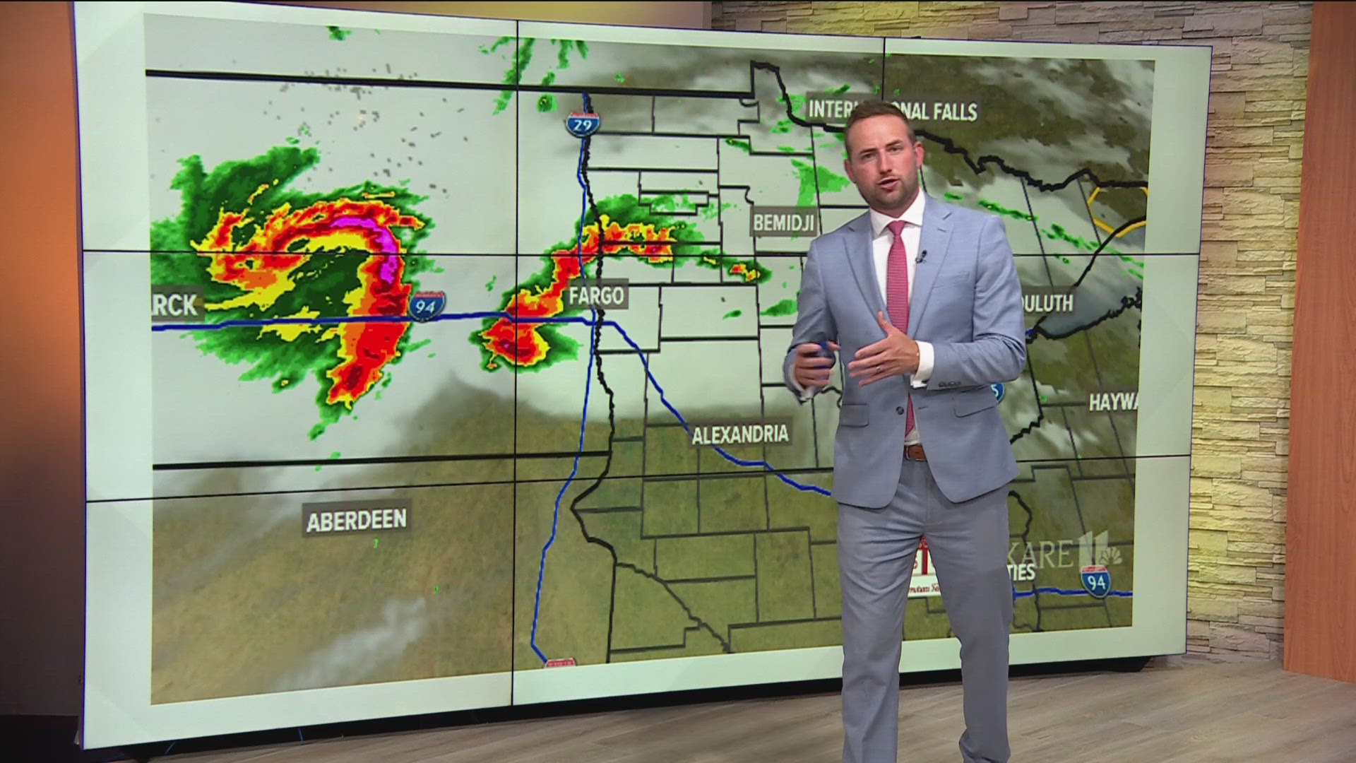 Meteorologist John Zeigler said Bemidji experienced 120 mph winds in storms on Saturday, stronger than any tornado in Minnesota this year. 