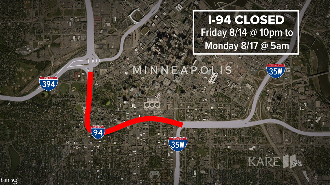 Directions To Interstate 94 Heavily-Used Section Of I-94 To Close In Both Directions | Kare11.Com