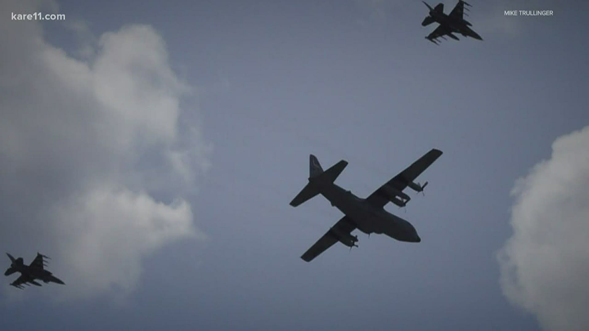 Healthcare workers took a break out of their busy days at area hospitals to watch the flyovers.