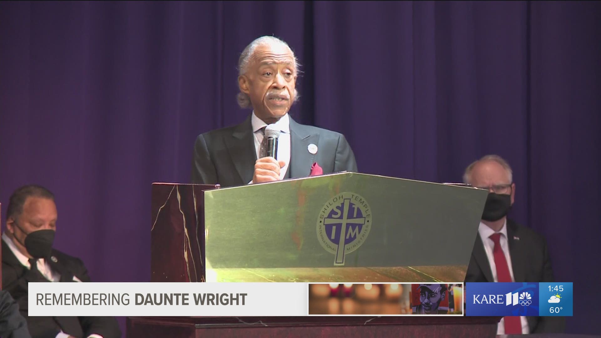 The Rev. Al Sharpton gave a fiery eulogy at the memorial service of Daunte Wright, marveling at the impact the young man's death has made on the community.