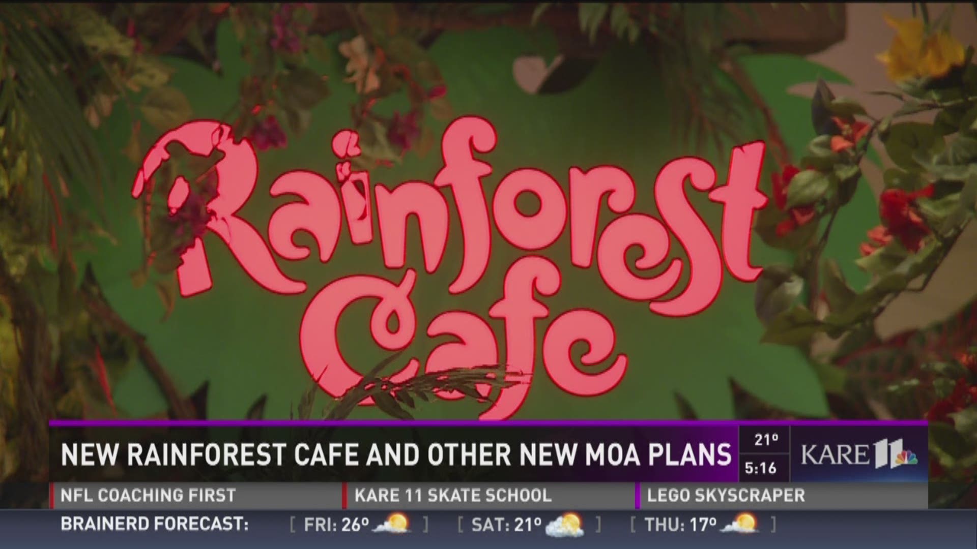 Rainforest Cafe, a little less wet, reopens at the Mall of America