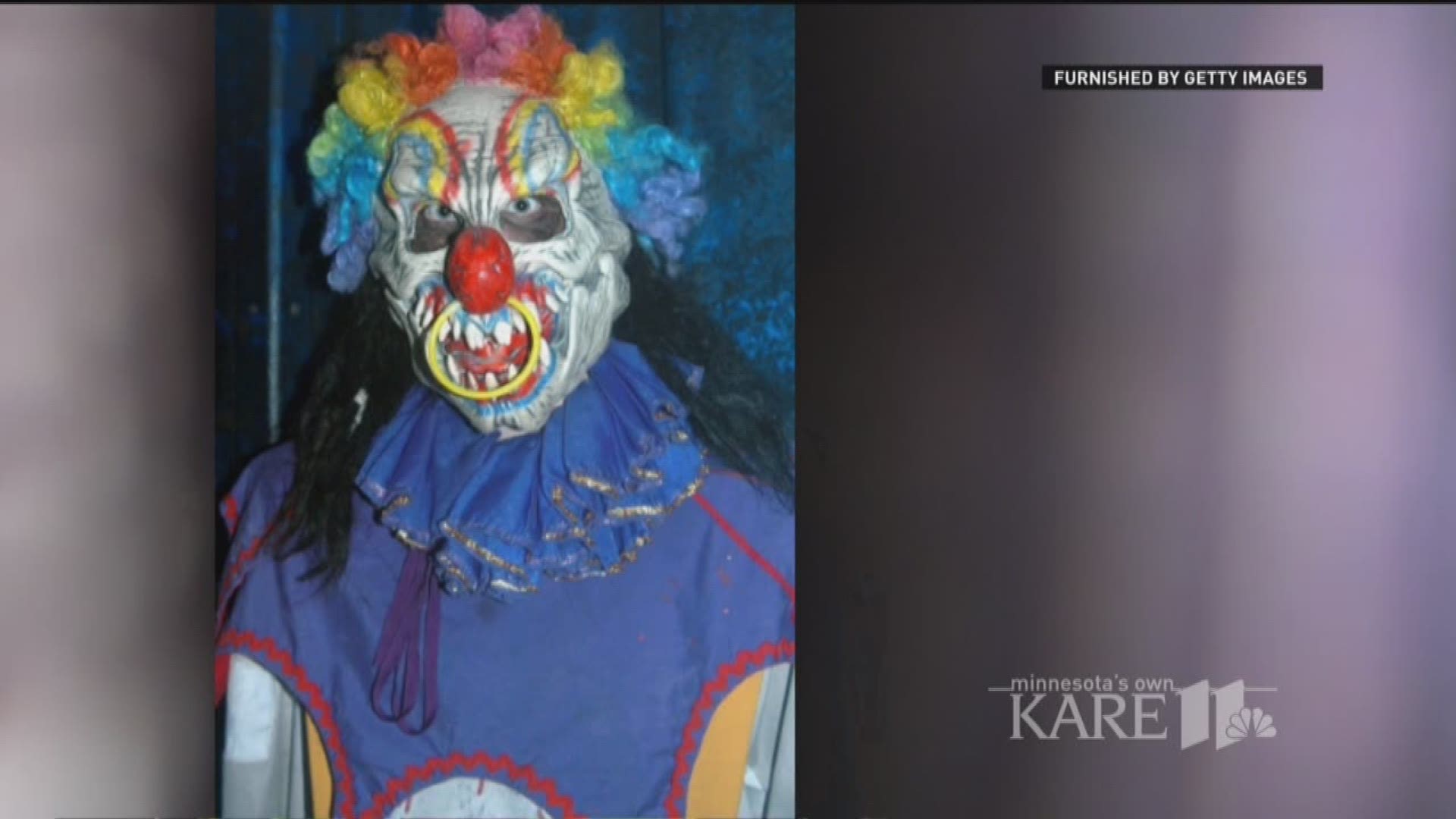 Creepy clown sightings around metro