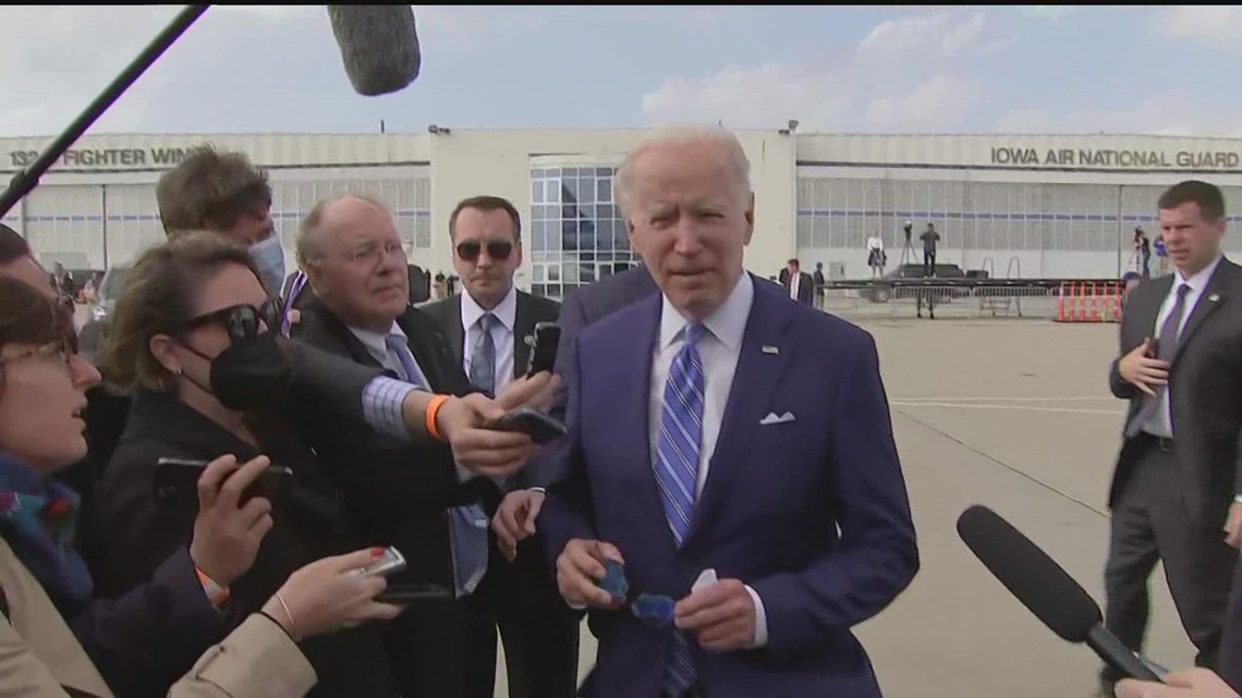 Biden talks Ukranian conflict during stop in Iowa | kare11.com