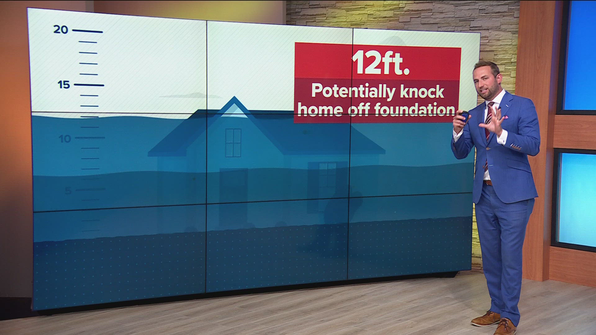 At 12 feet, a storm surge can knock your home off its foundation.