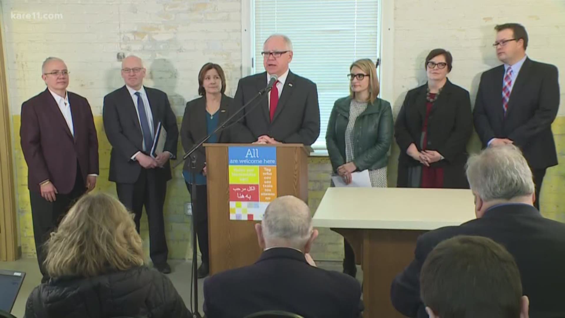Gov. Tim Walz Tuesday made an ambitious ask of the legislature -- $1.27 billion worth of public works construction projects, otherwise known as the 2019 bonding request.  The big ticket items include $300 million for higher education and $150 million for affordable housing. Walz said the timing's right to make these investments, because of low interest rates and the state's exceptional bond rating.