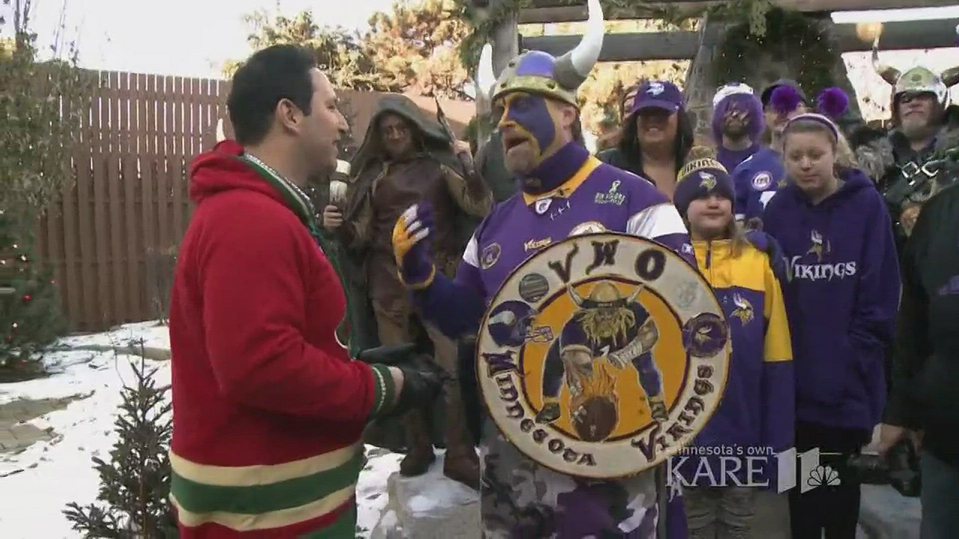 The Viking World Order super fans celebrate Vikings, SB 52