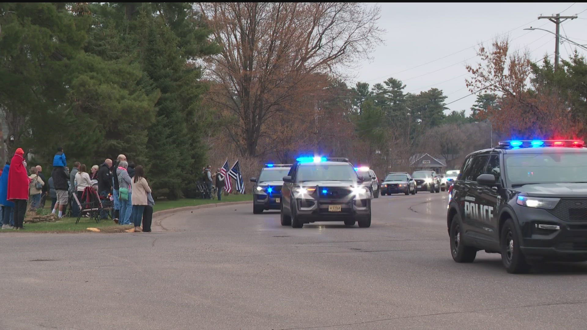 The 12-mile procession brought together people from across the country with the majority of law enforcement from Wisconsin and Minnesota.