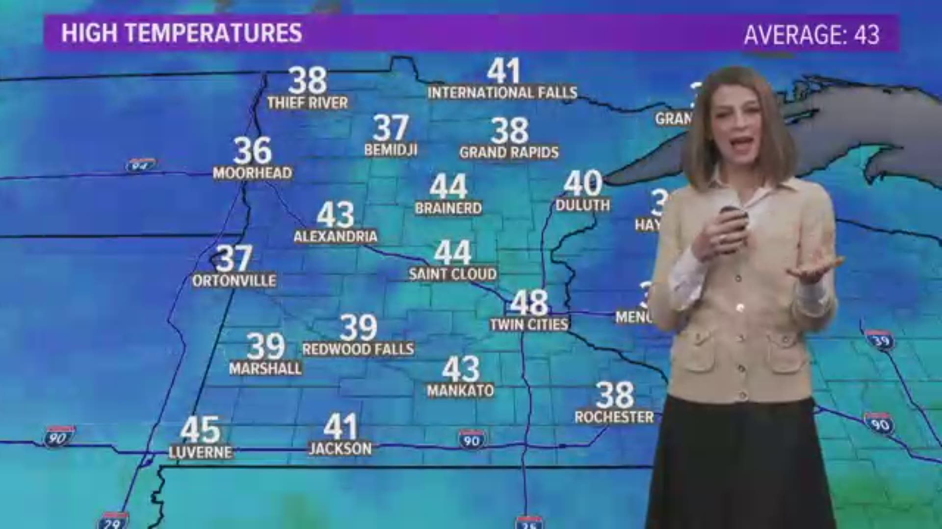 Laura's forecast on Wednesday, March 20, 2019.