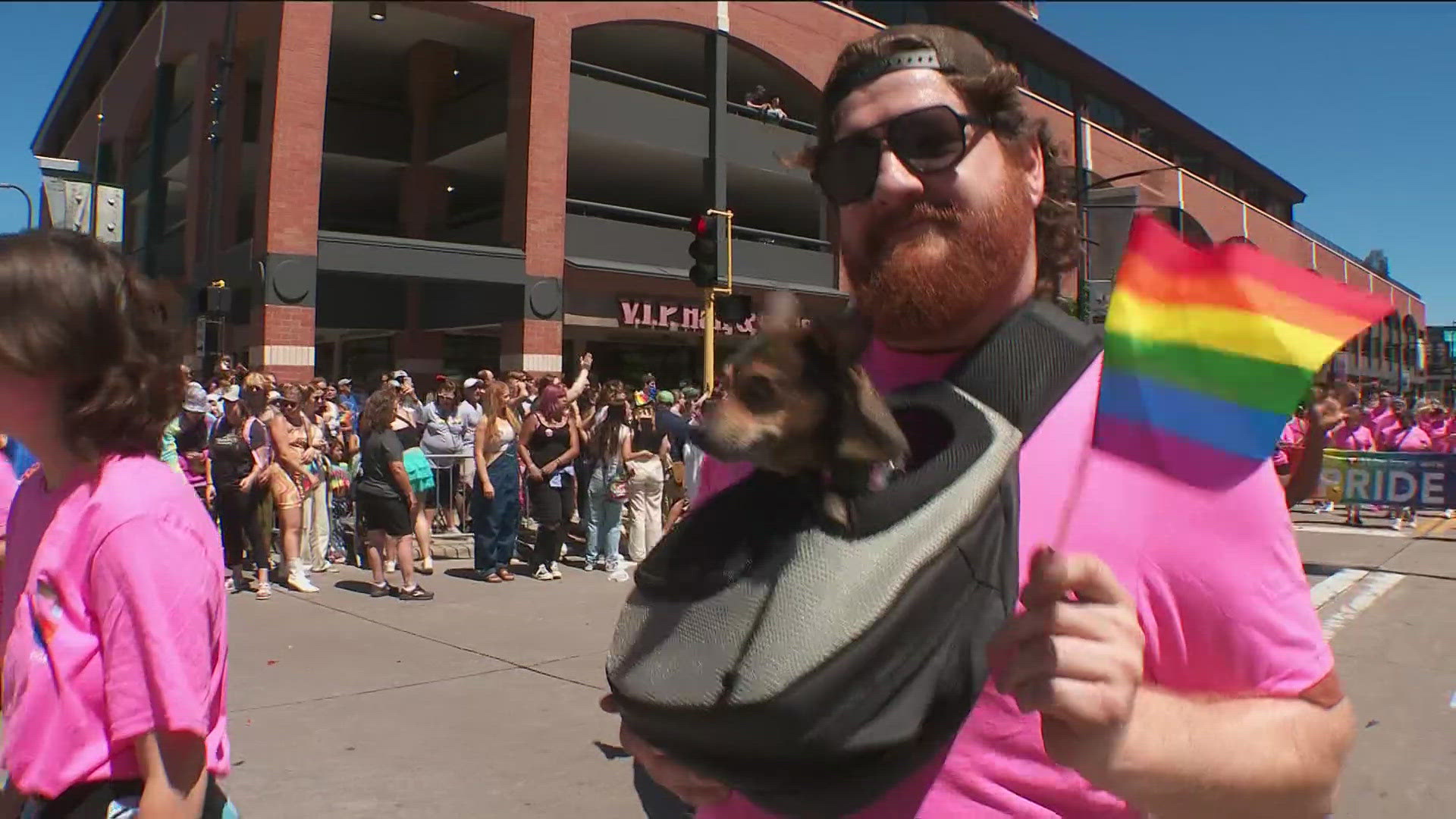 Crowds lined Hennepin Avenue to witness the annual Pride parade, featuring dozens of organizations, companies and politicians showing their support.