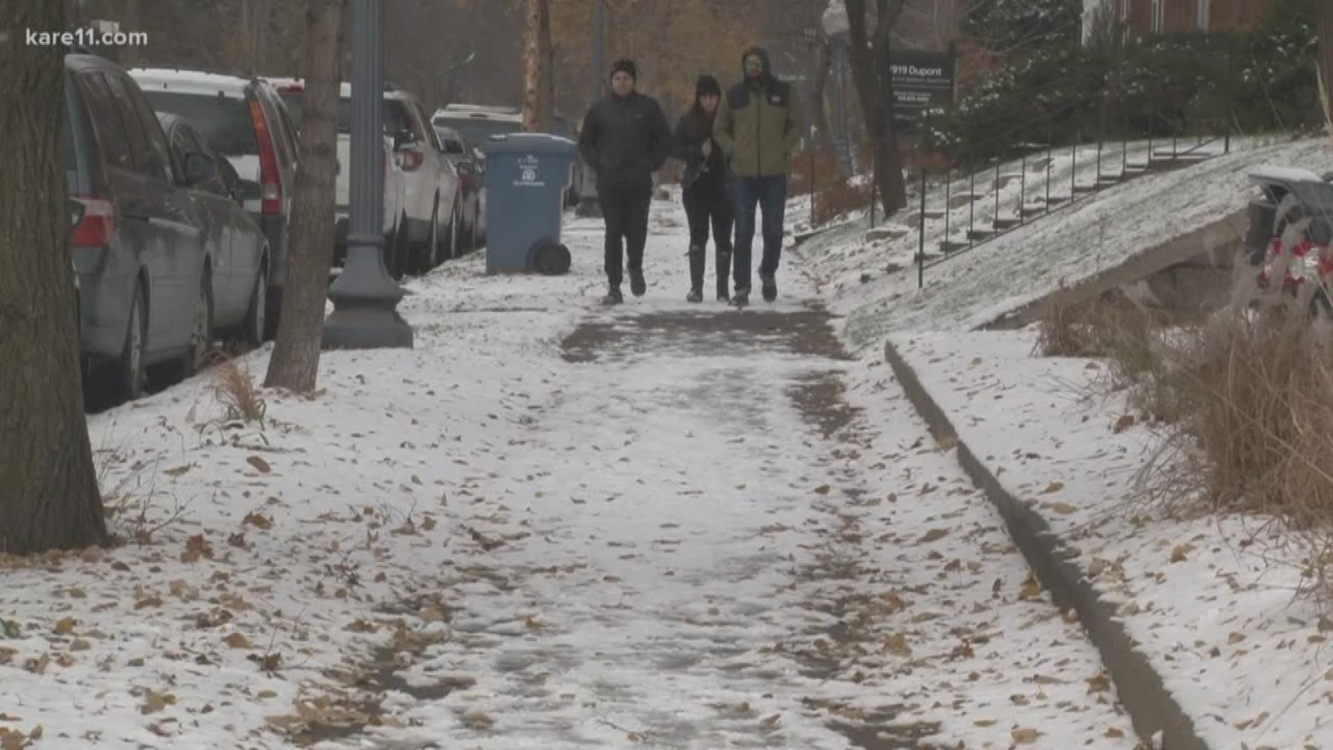 While the plows take care of the roads-- sidewalks are usually everyone else's responsibility. And Minneapolis wants to make sure you're getting out your shovels. John Croman explains why the city is getting tough on sidewalk shoveling.