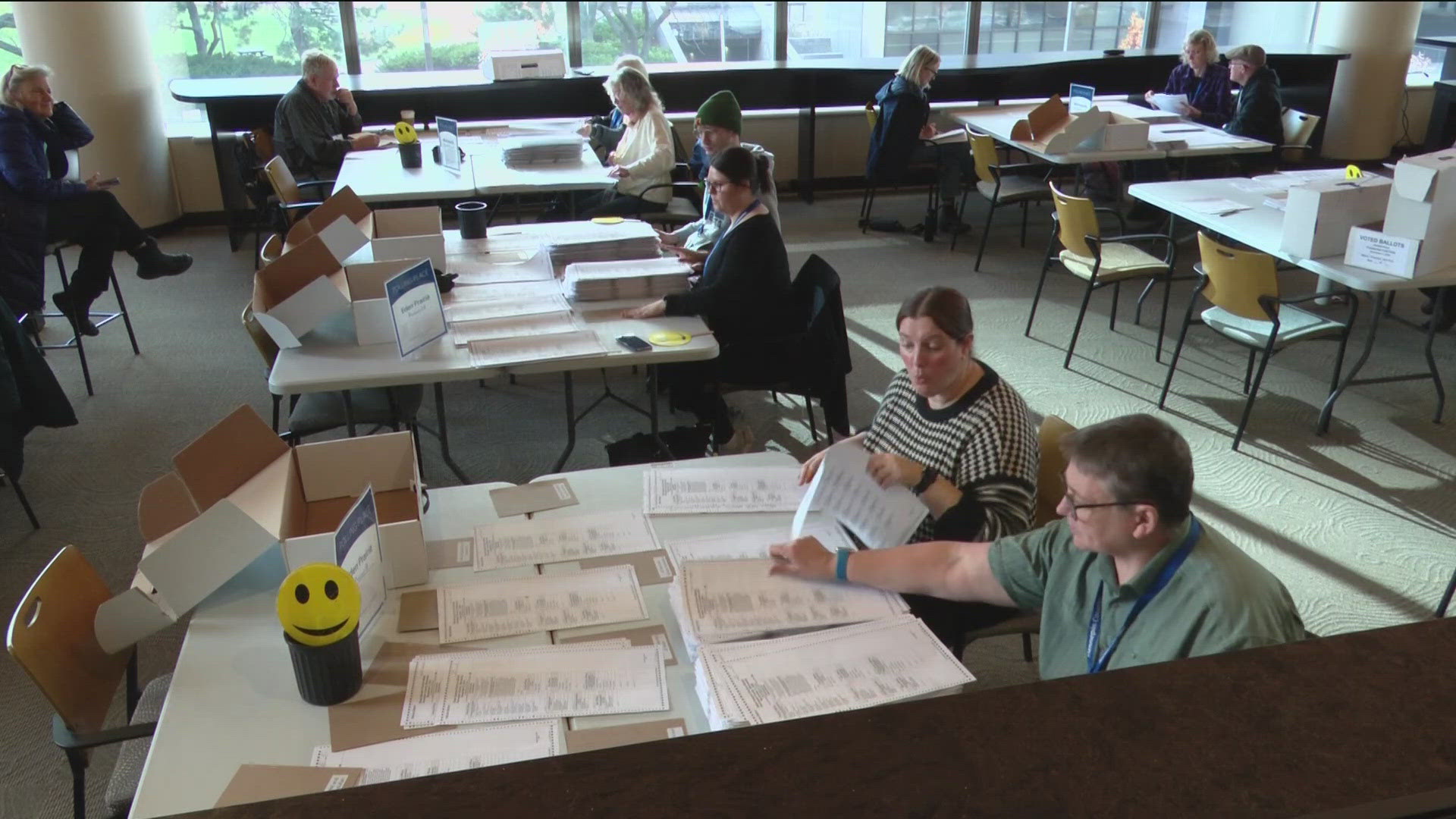 Counties across the state are hand-counting ballots from this month's election. John Croman went to Hennepin County to see the process in action.