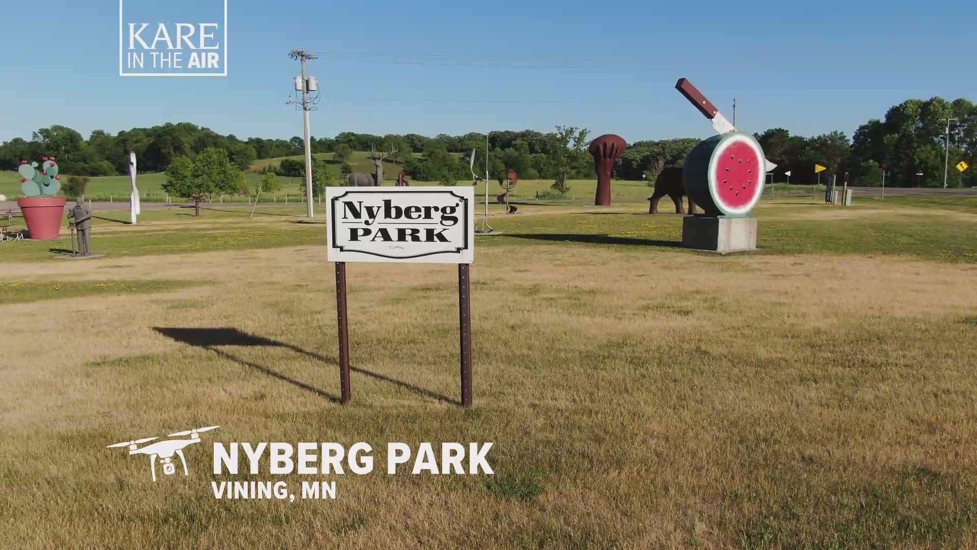 The little town of Vining, Minnesota is home to a most unusual sculpture garden, thanks to Ken Nyberg, his welding torch and a bunch of lawn mower blades.