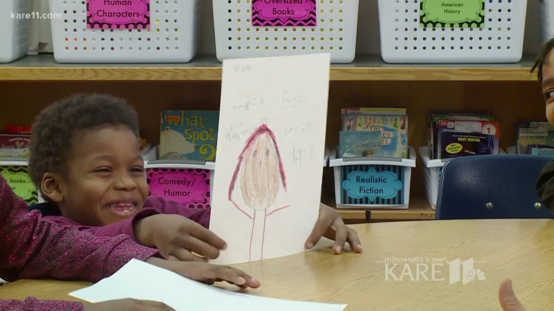 What - or who - do you love the most? That's what first-graders at Lucy Laney Elementary were asked to think about. Then they drew pictures of the object of their affection. https://kare11.tv/2pE7Vqv