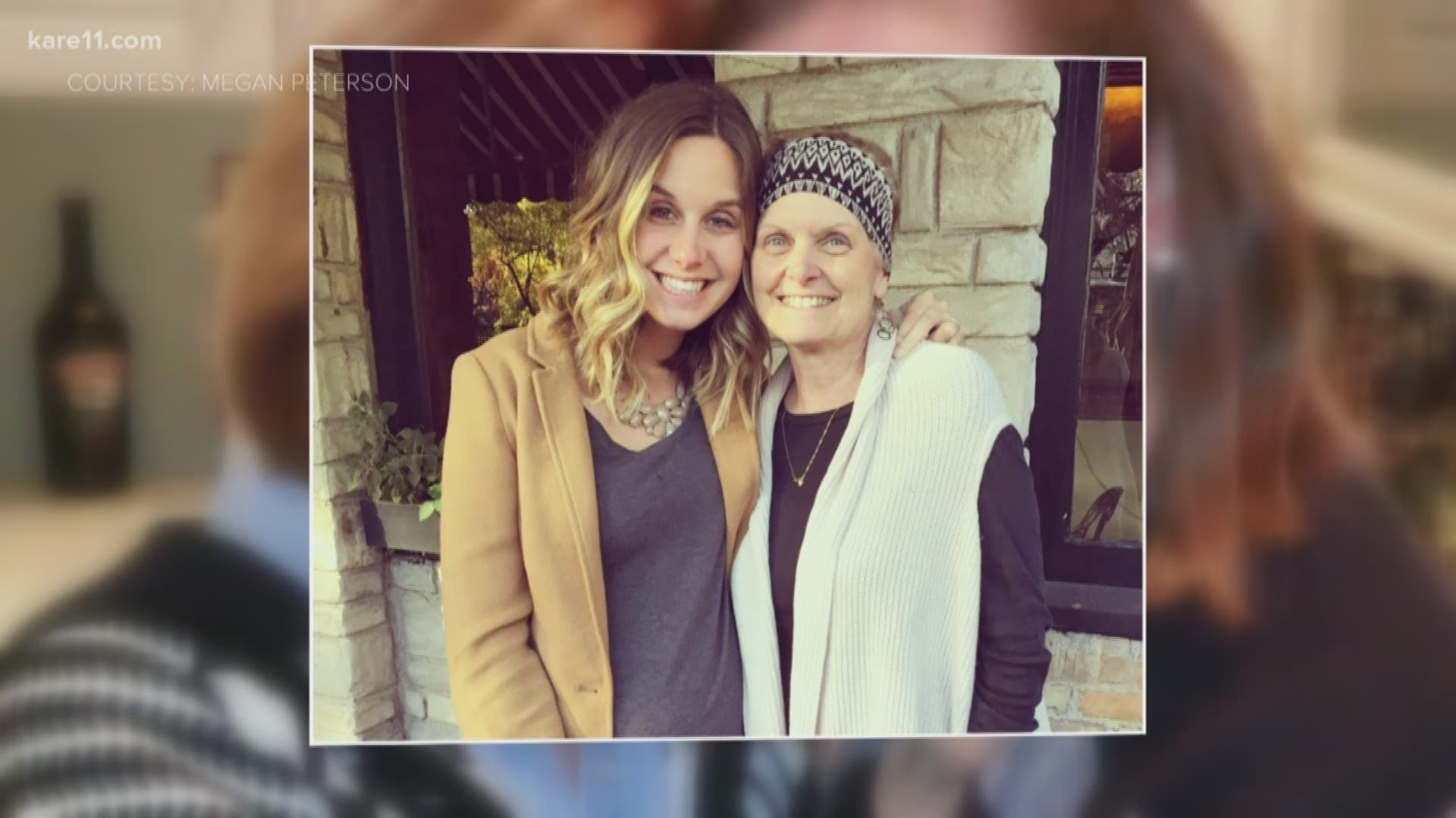 Megan Peterson is honoring her mom's memory by delivering baskets to cancer patients. https://kare11.tv/2LLBiEH