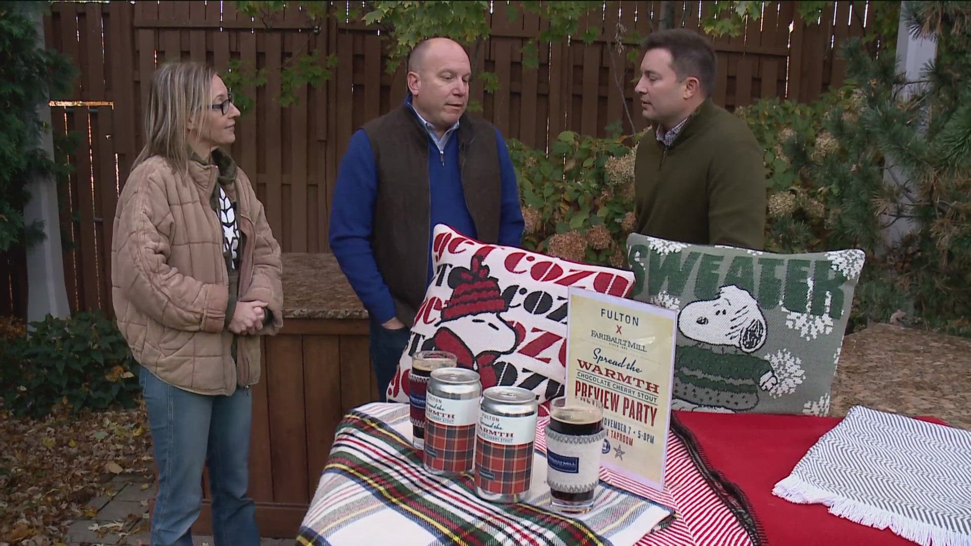 Faribault M CEO Ross Widmoyer and Fulton Brewing's VP of Marketing Holly Manthei, joined KARE 11 Saturday to discuss the "beer and blankets" campaign.