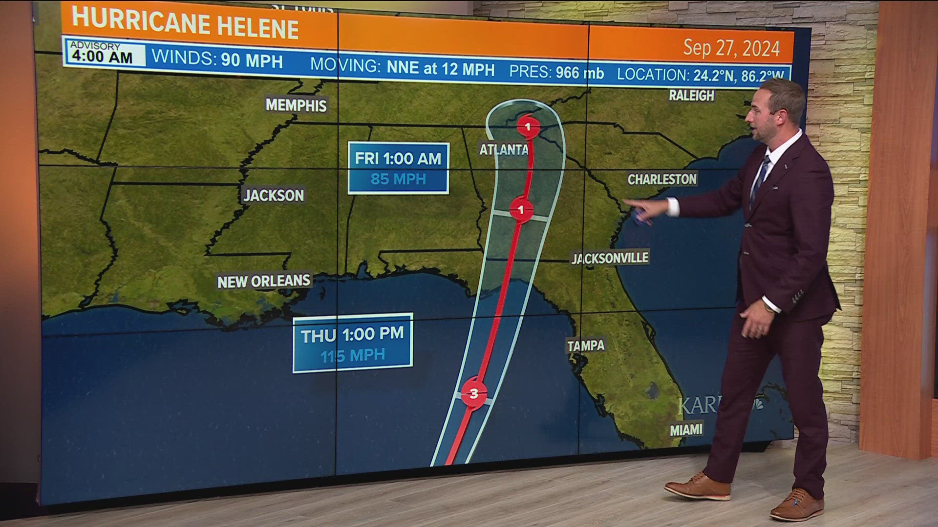 The storm surge looks to be the main concern according to meteorologist John Zeigler.