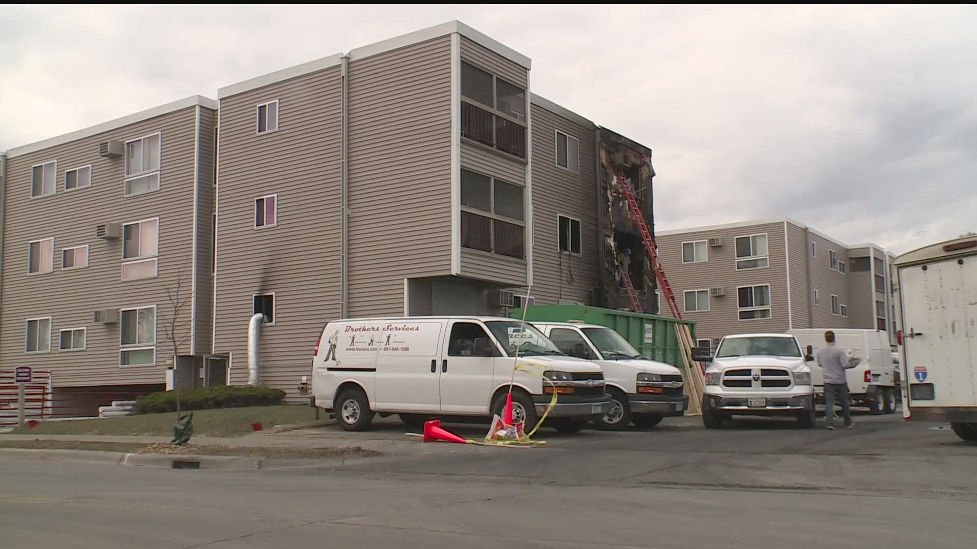 Two residents were helped from their balconies and another was pulled from a smoke-filled hallway at the Woodhaven Apartments complex on Lyndale Avenue South.