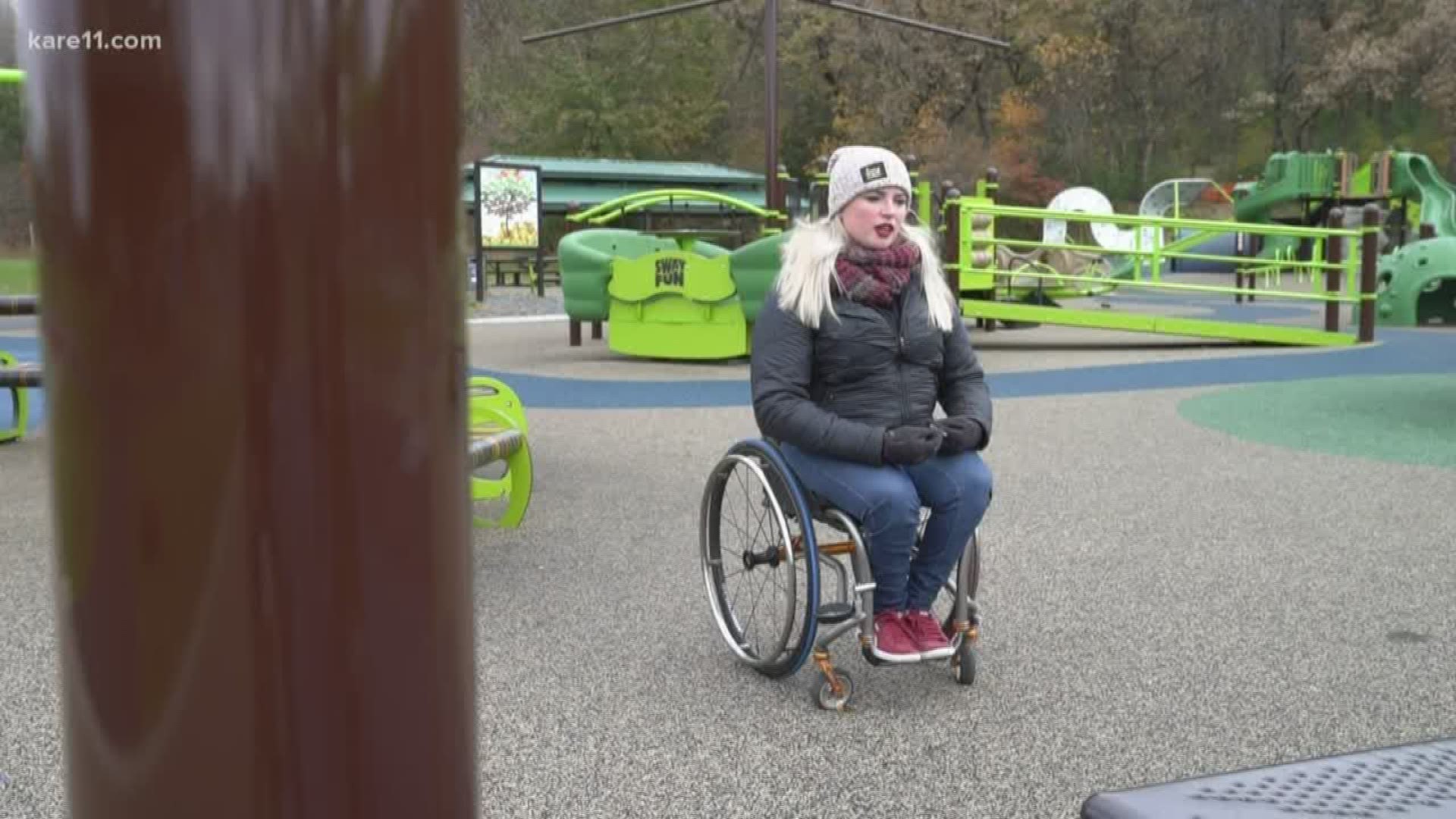 Former Team USA wheelchair sprinter talks about her mission to help build playgrounds for kids living with disability.