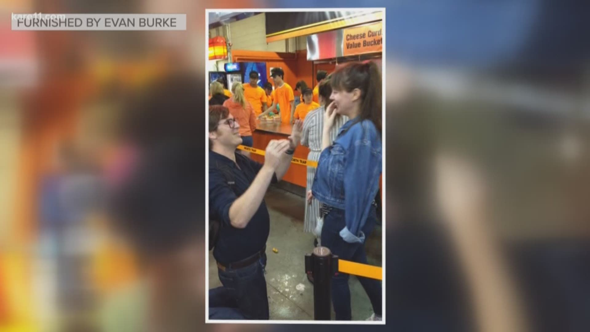 It was an exciting Friday for an Iowa couple that got engaged in line for cheese curds at the fair! You have to see this video. https://kare11.tv/2Nn5NNu