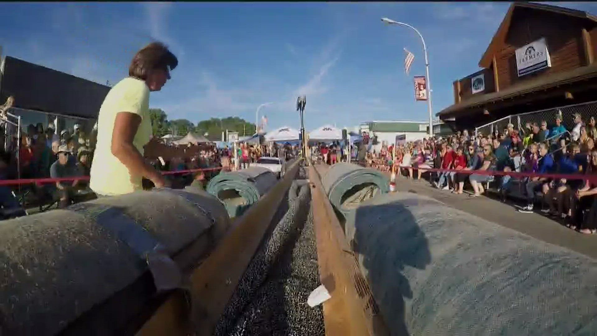 Belt sander racing rubs MN town the right way