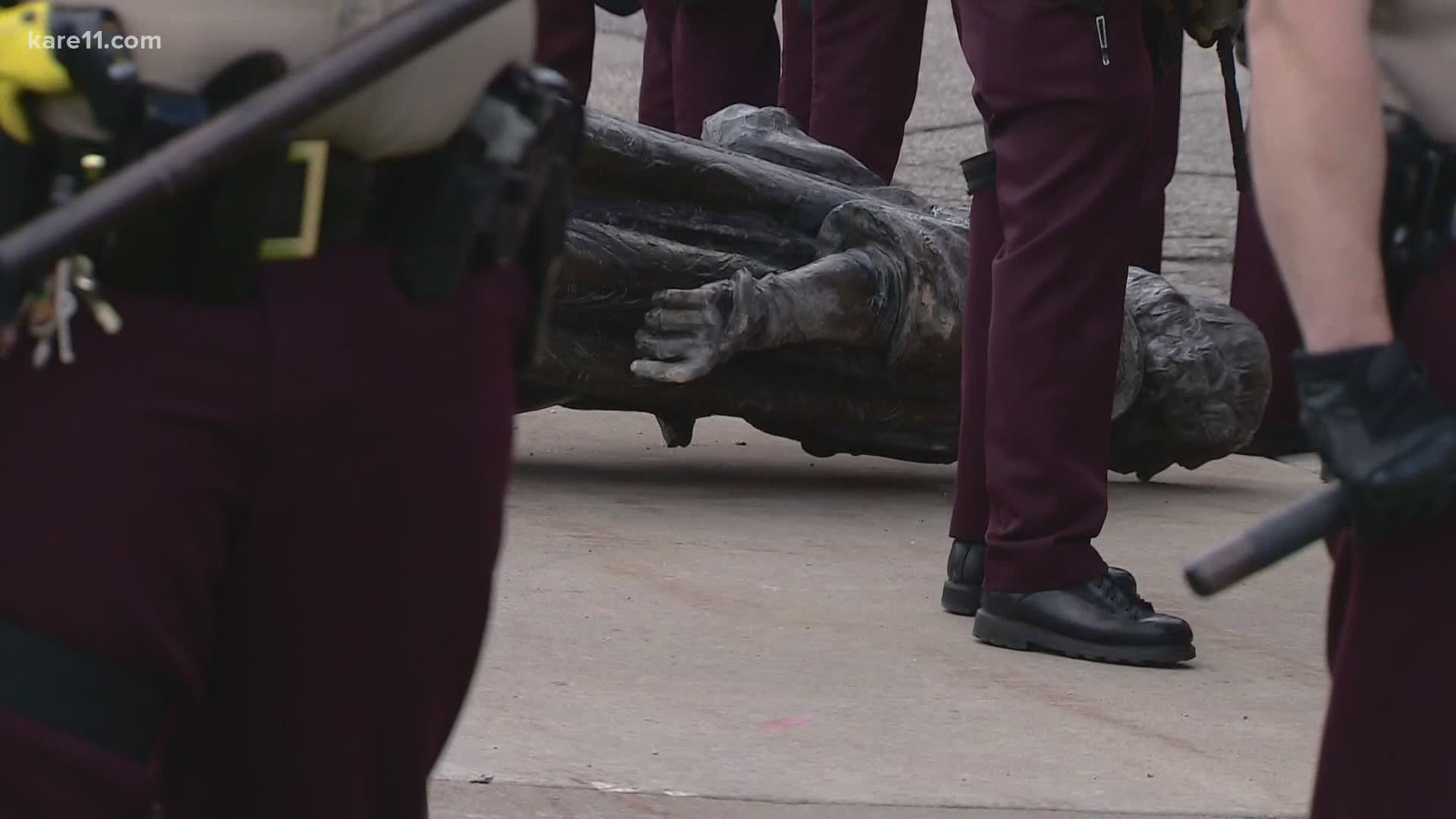 According to officials, there's a process in place for the public to object to items inside the Capitol, but they still need to create a policy items outside.