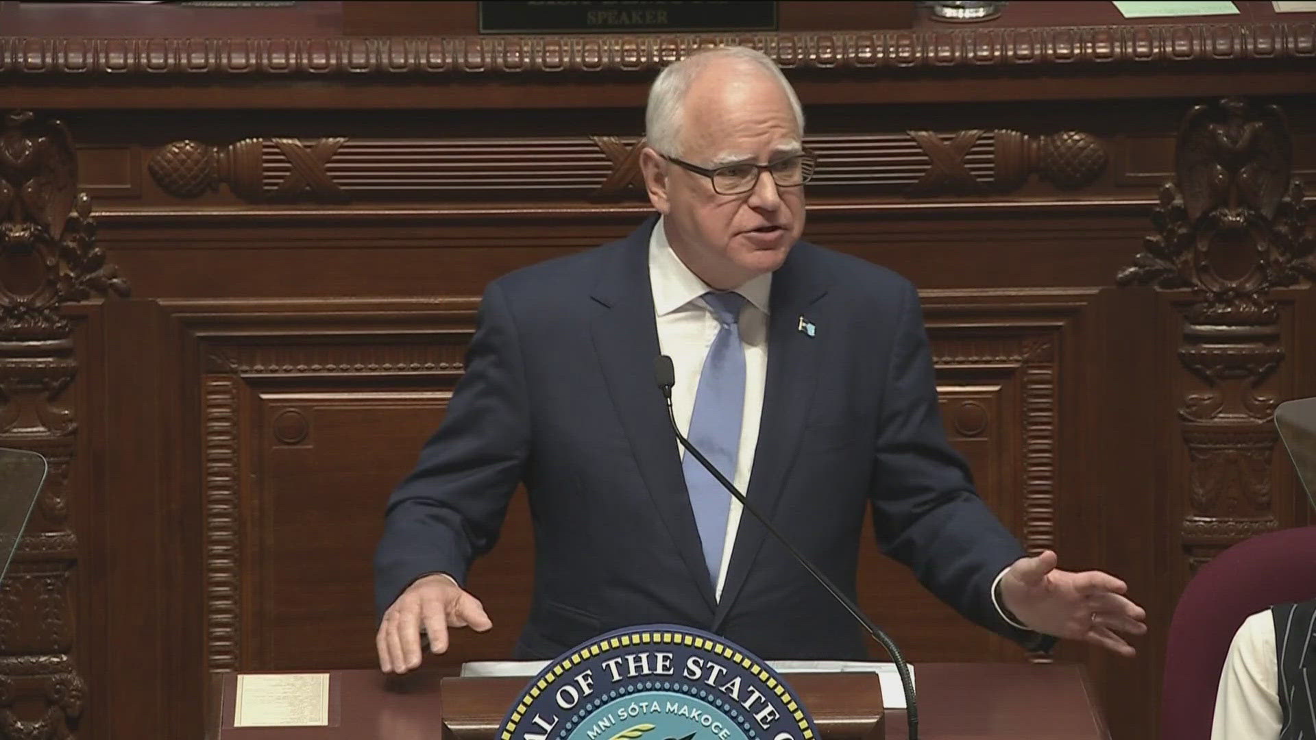 Gov. Tim Walz pledges to protect Minnesota from the 'chaos' he says Trump  has unleashed on the world