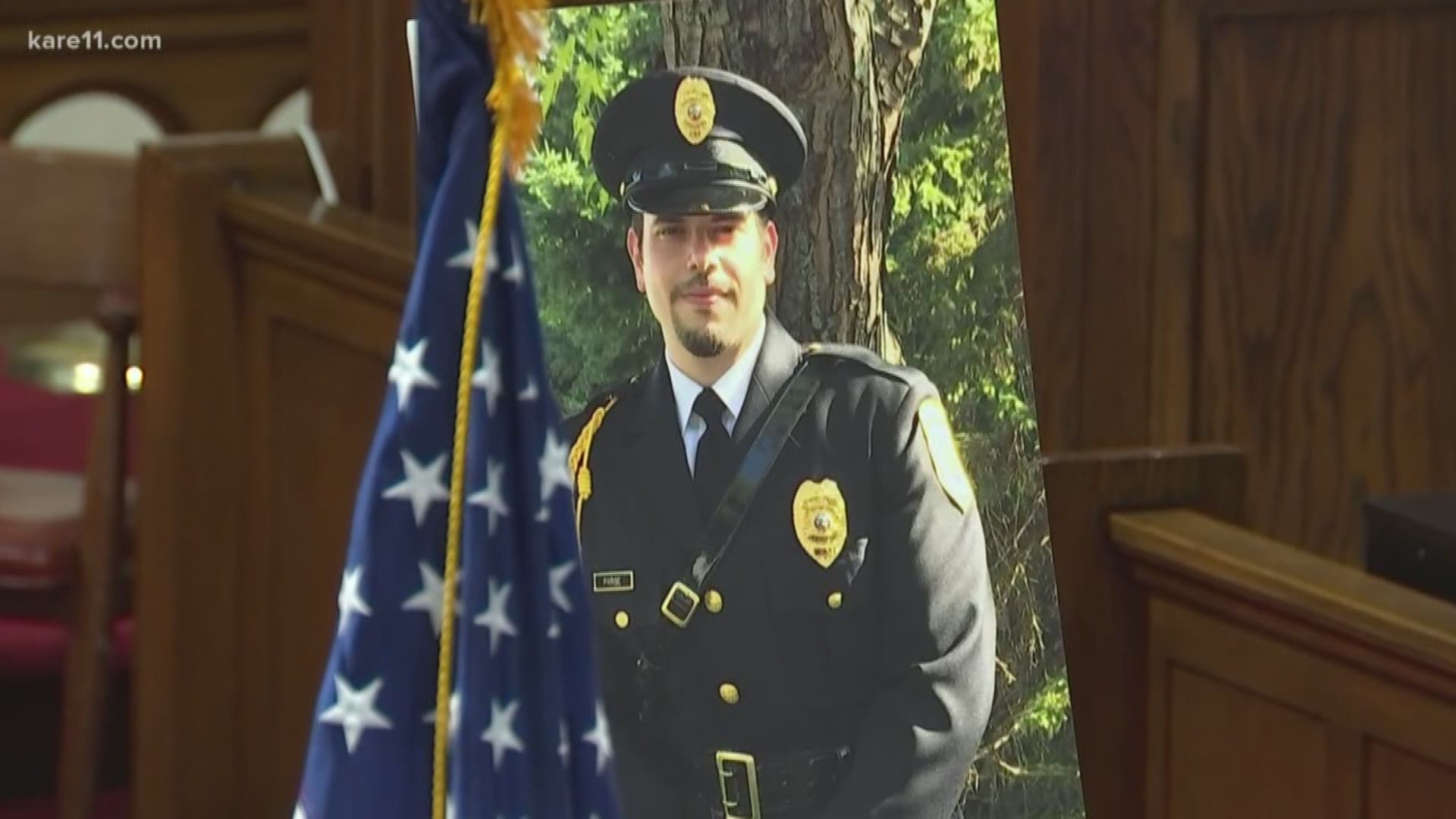 An army of law enforcement professionals and well-wishers gathered Tuesday morning at the Fort Snelling Memorial Chapel, to honor Joseph Parise, a corrections officer who died in the line of duty. https://kare11.tv/2NWrdp4