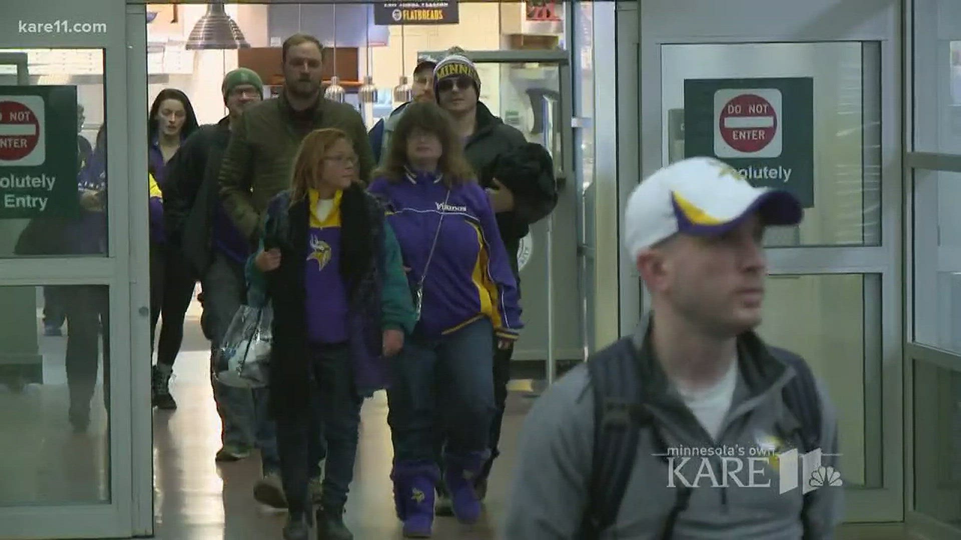 The sadness continued Monday morning as Vikings fans returned early to MSP International Airport from Philadelphia.