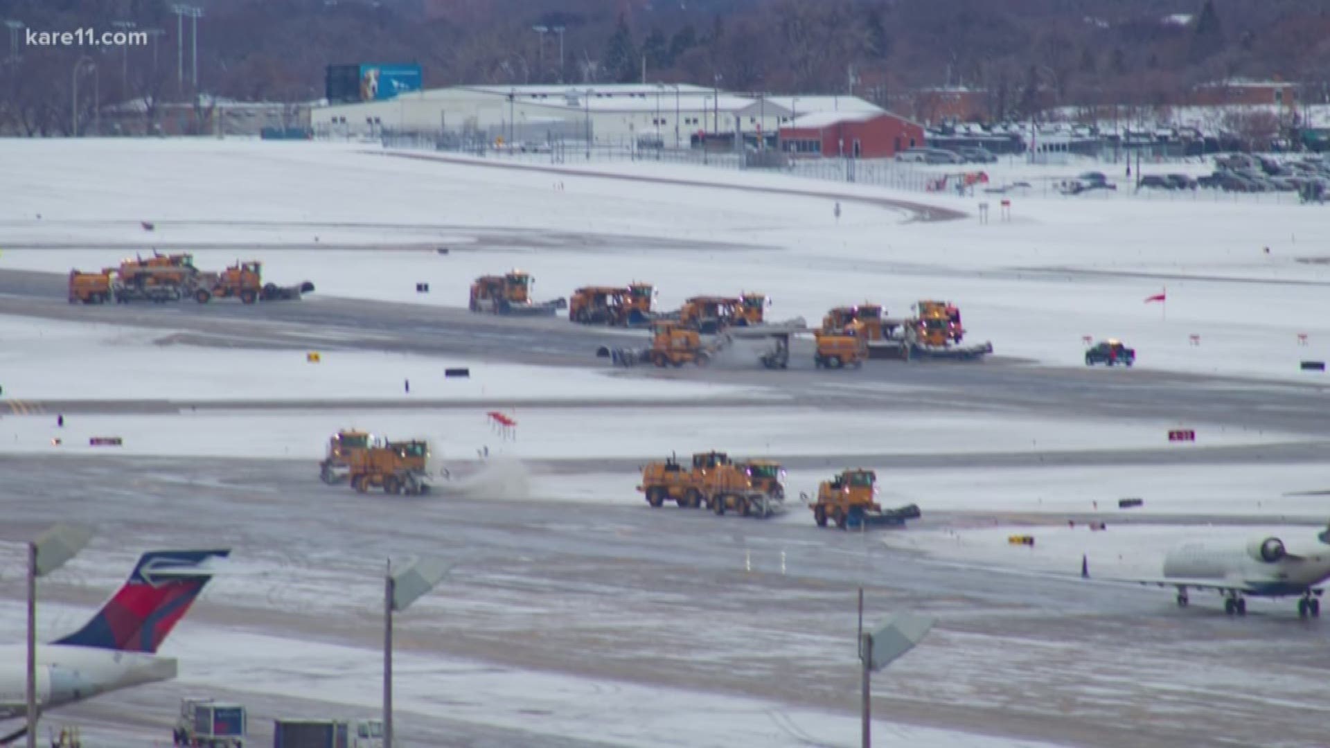 The airport's new hotel opened the top floor event space to the public Sunday so they could see a different view of the various aircraft at Terminal 1. https://kare11.tv/2RDQrXm