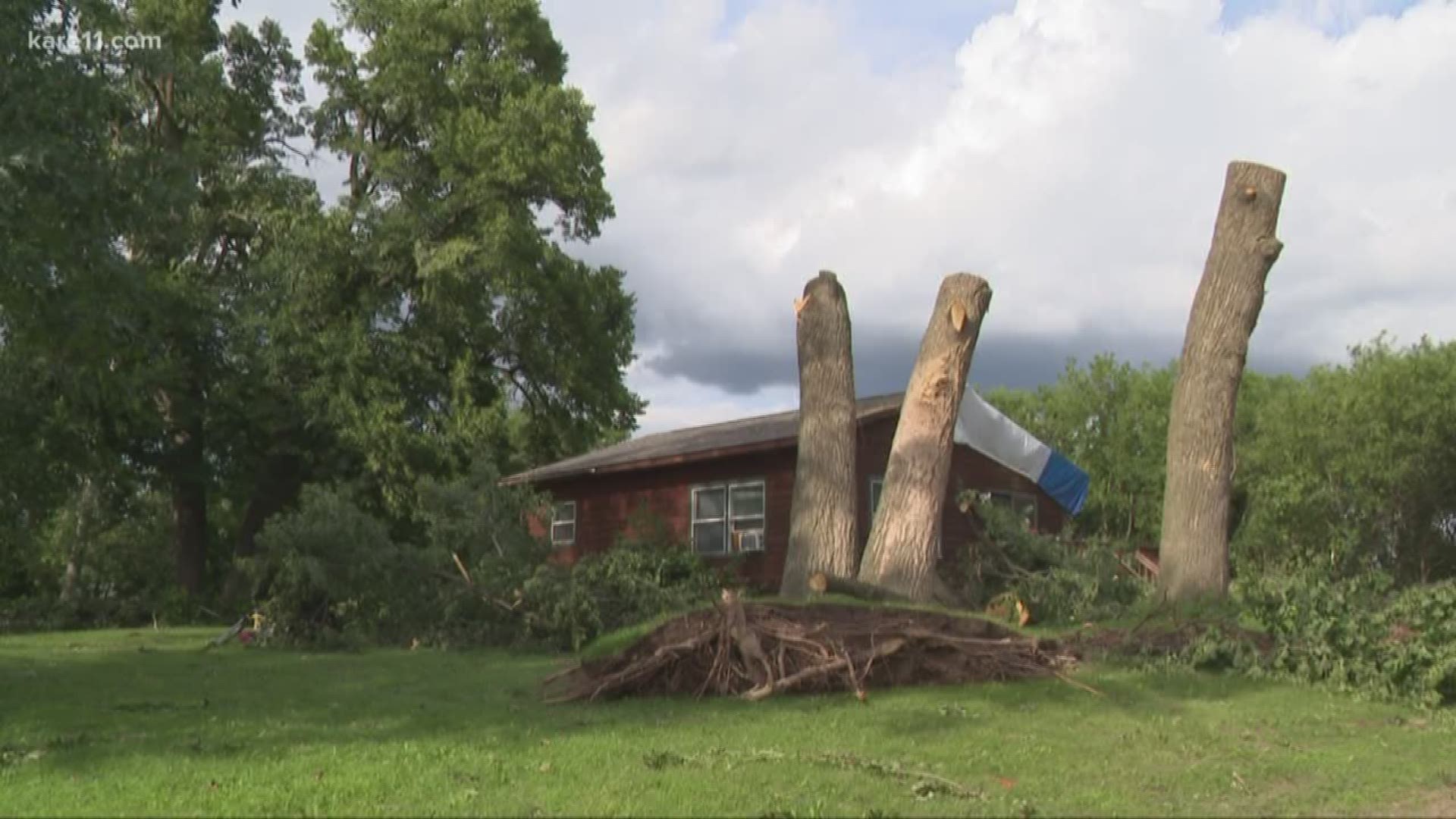 There will be volunteers in the hardest hit county, Polk County, helping to remove trees and other debris. But as our Heidi Wigdahl explains, for one woman, this damage couldn't have come at worse time.