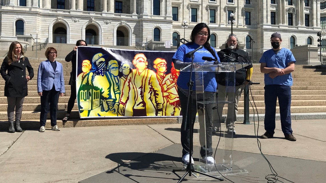 Frontline workers press lawmakers for back pay - Vimarsana News