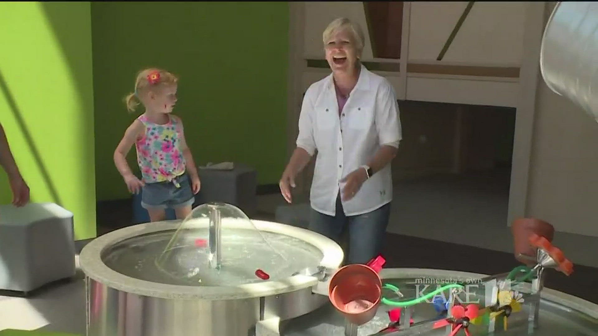 In the newly renovated Children's Museum little kids now get to play with water in Sprouts.