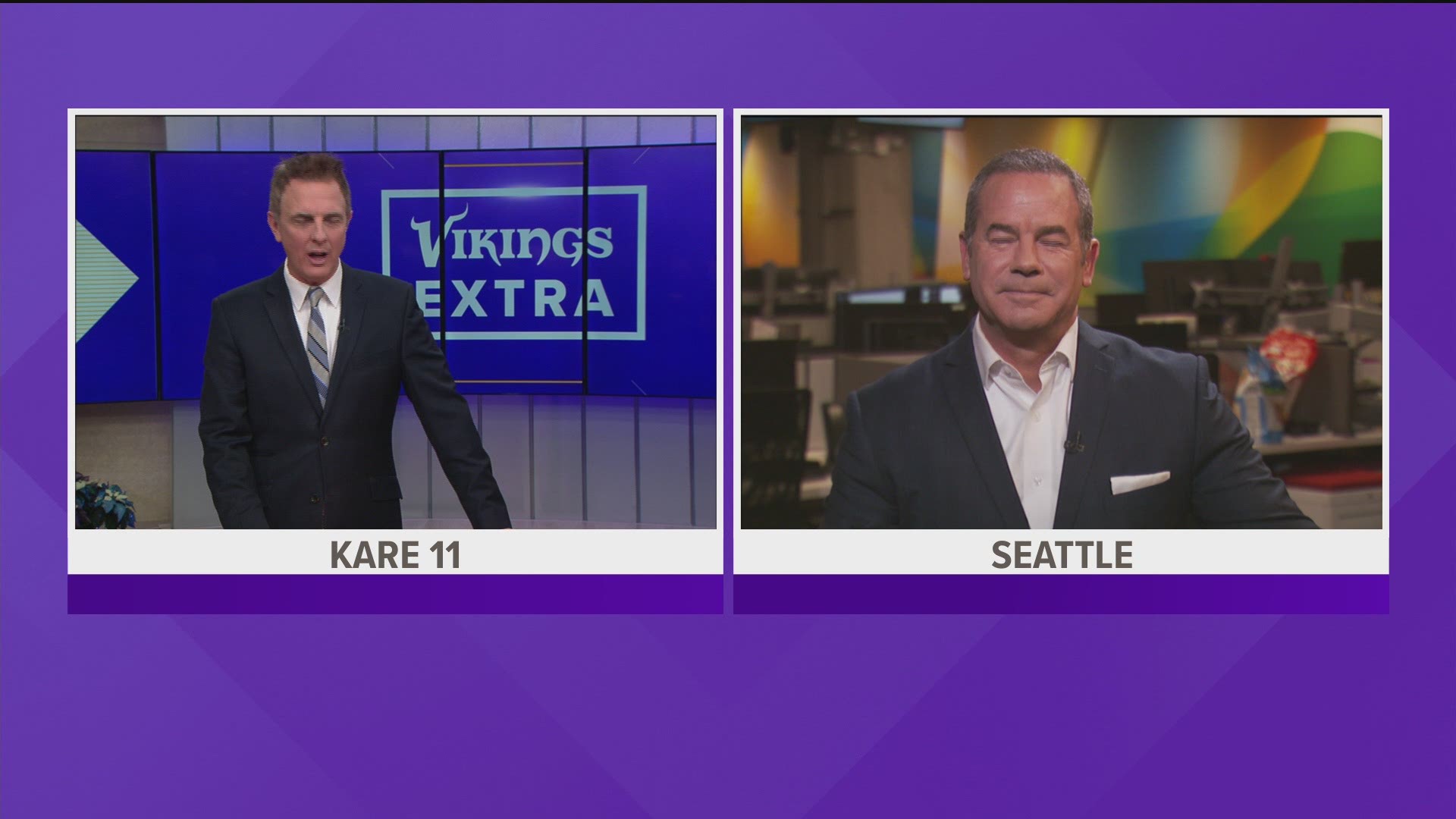 Sports director Eric Perkins breaks down Monday night's match-up between the Vikings and Seahawks with KING-TV (Seattle) anchor Paul Silvi.