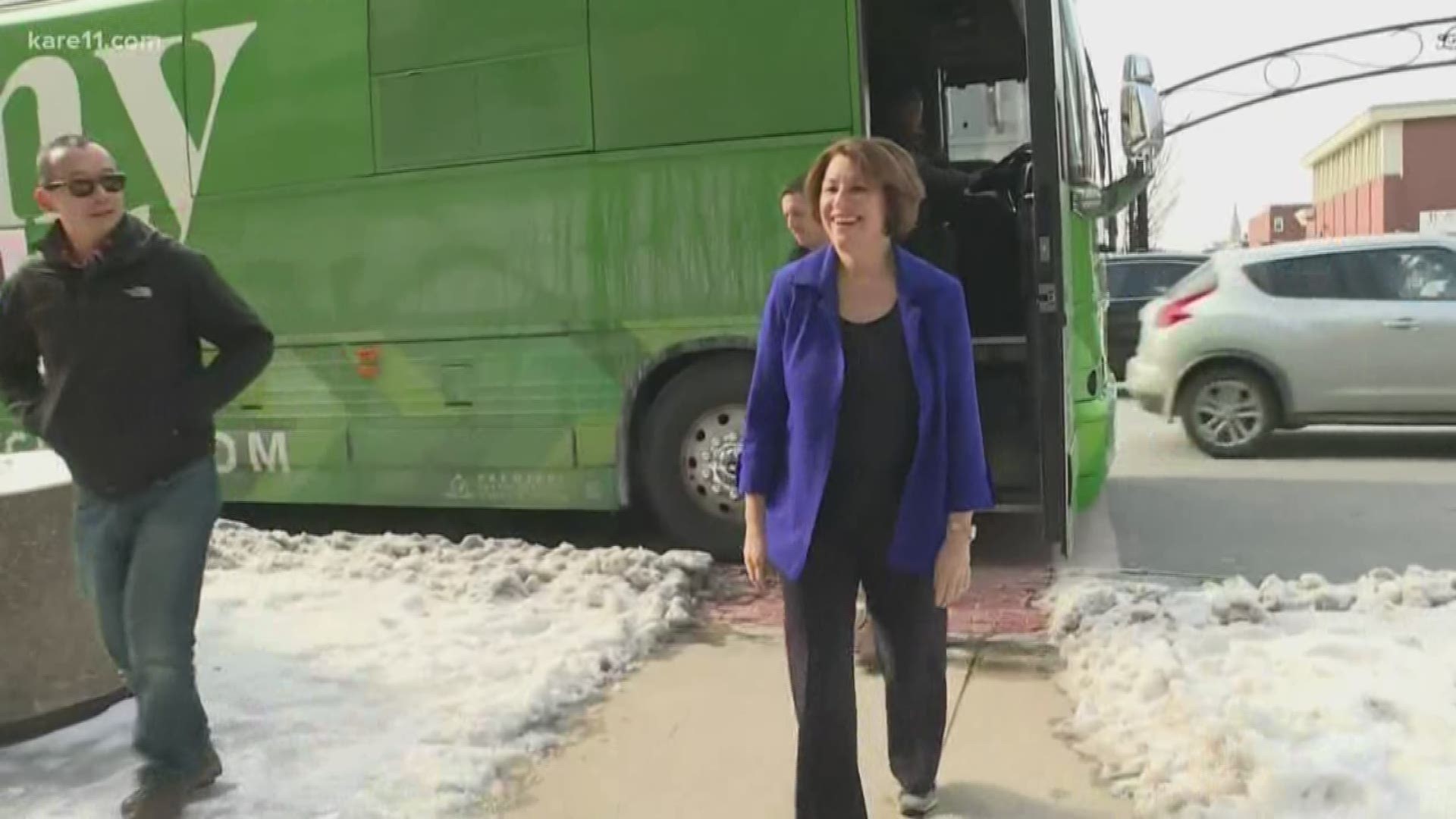 Other candidates are still way ahead in fundraising, but Klobuchar is gaining ground.