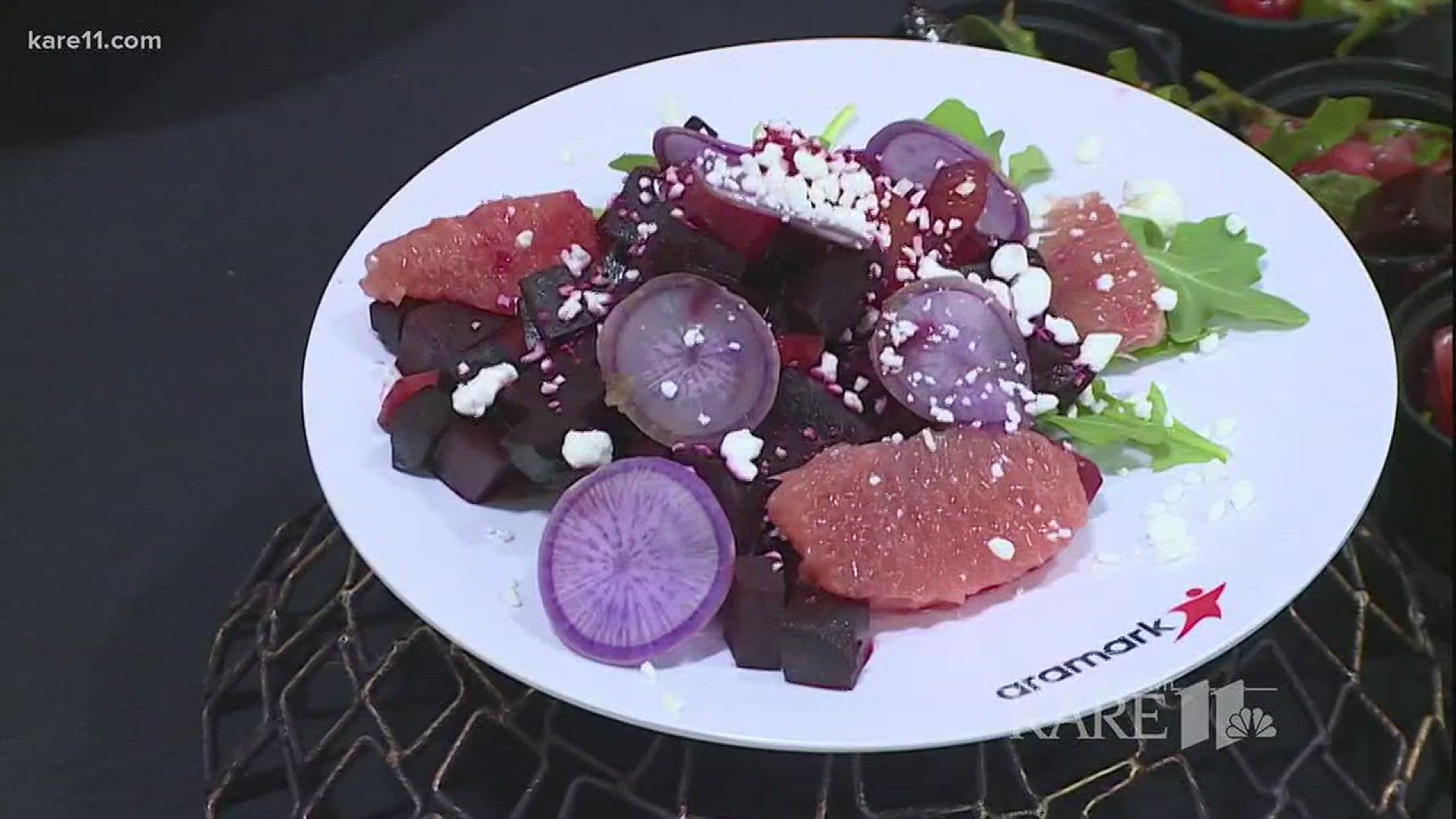 The U.S. Bank Stadium chef shows us how to put together a winter beet salad.