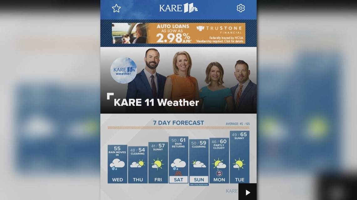 Get automated weather alerts in the KARE 11 app